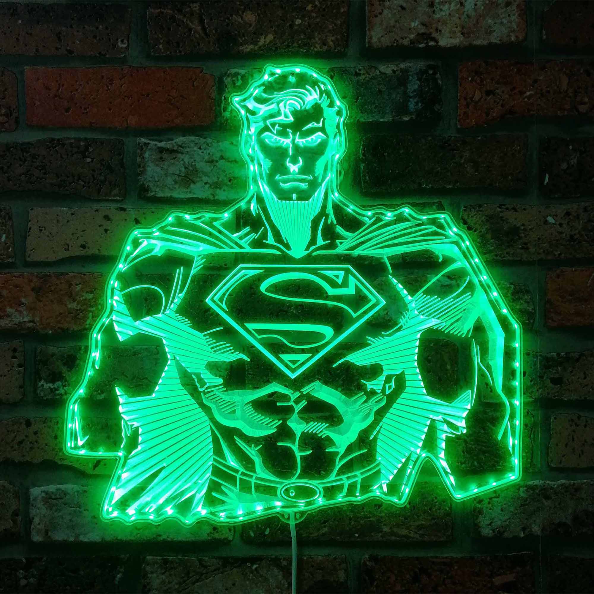 Superman Dynamic RGB Edge Lit LED Sign