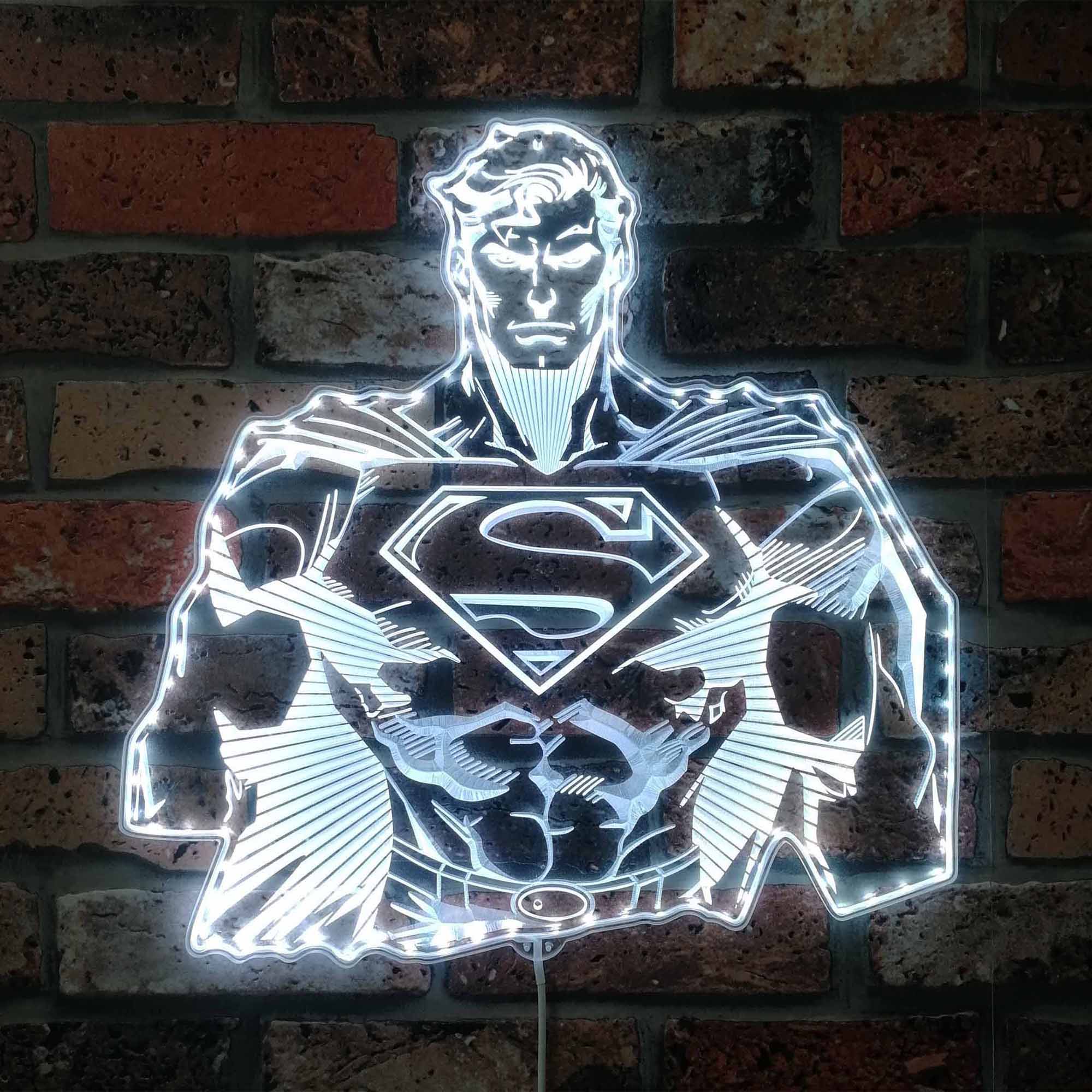 Superman Dynamic RGB Edge Lit LED Sign