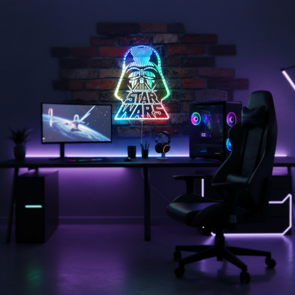 Star Wars Vader Neon LED Sign with Dynamic RGB Colors