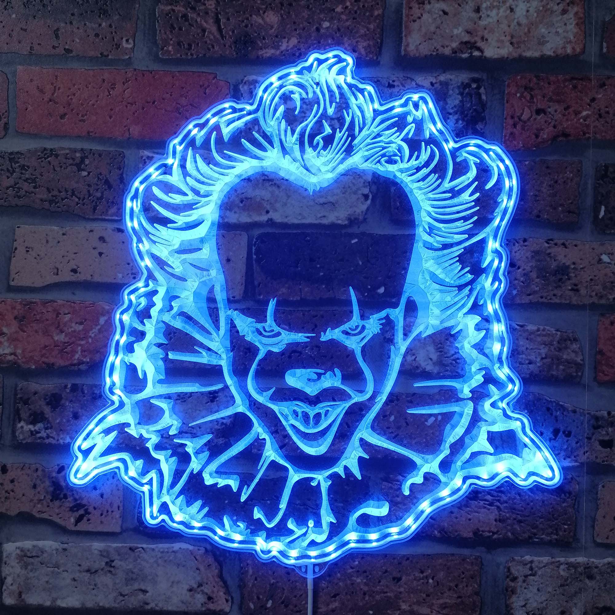 IT Pennywise Halloween Dynamic RGB Edge Lit LED Sign