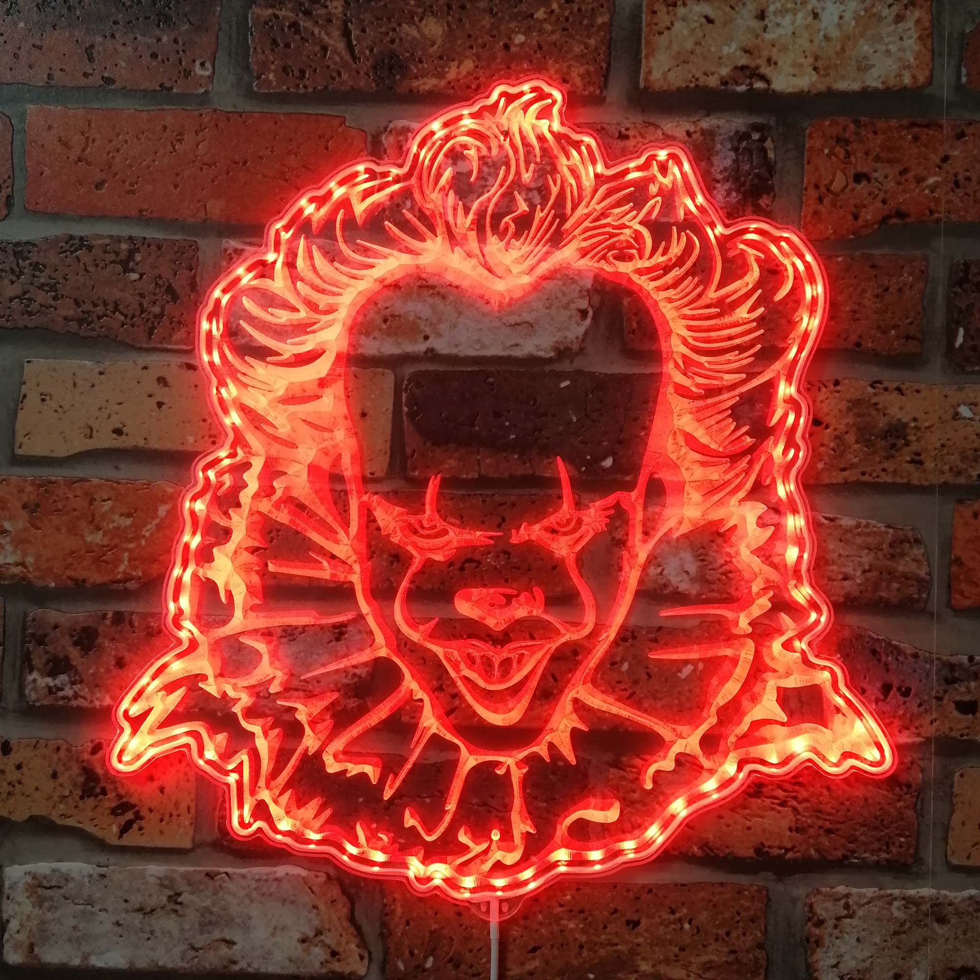 IT Pennywise Halloween Dynamic RGB Edge Lit LED Sign