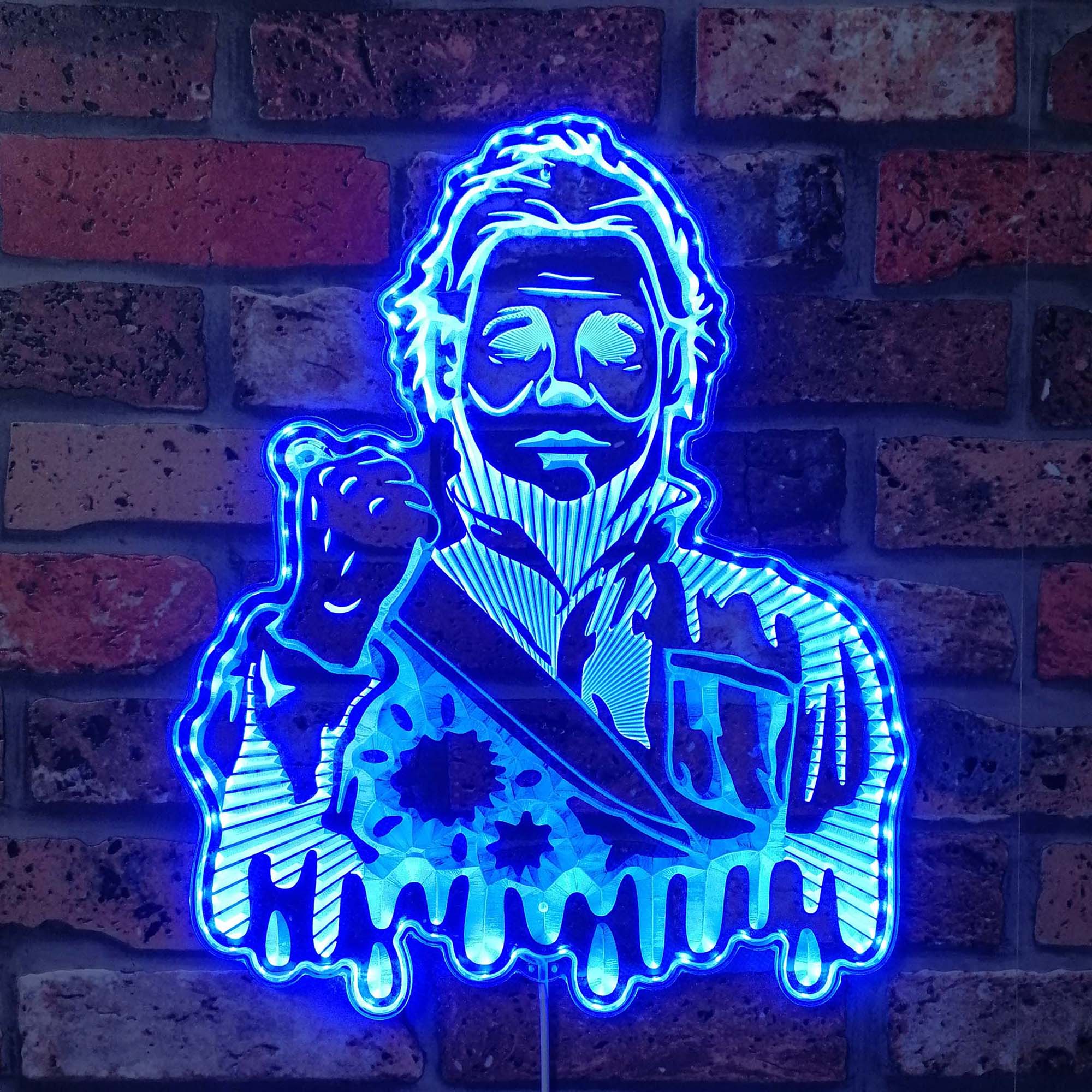 Halloween Michael Myers Dynamic RGB Edge Lit LED Sign