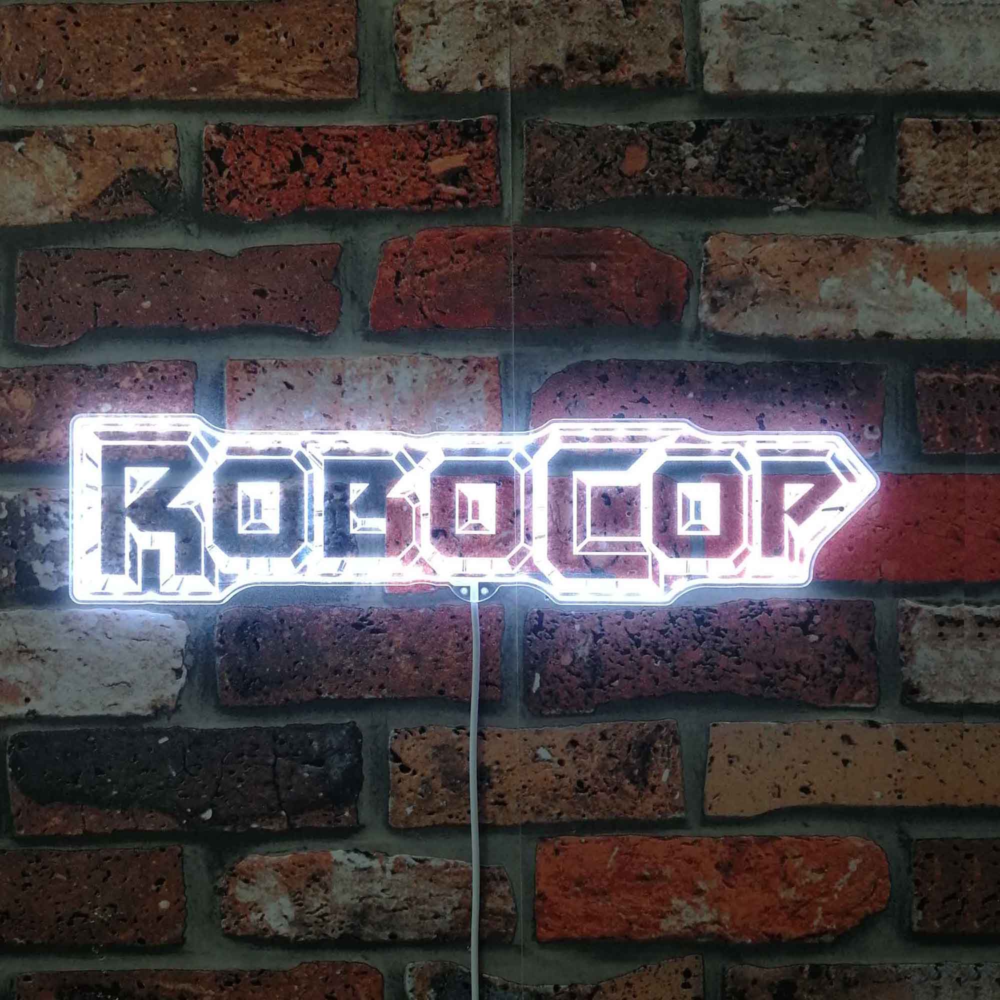 Robocop Logo Neon Neon LED Sign with Dynamic RGB Colors