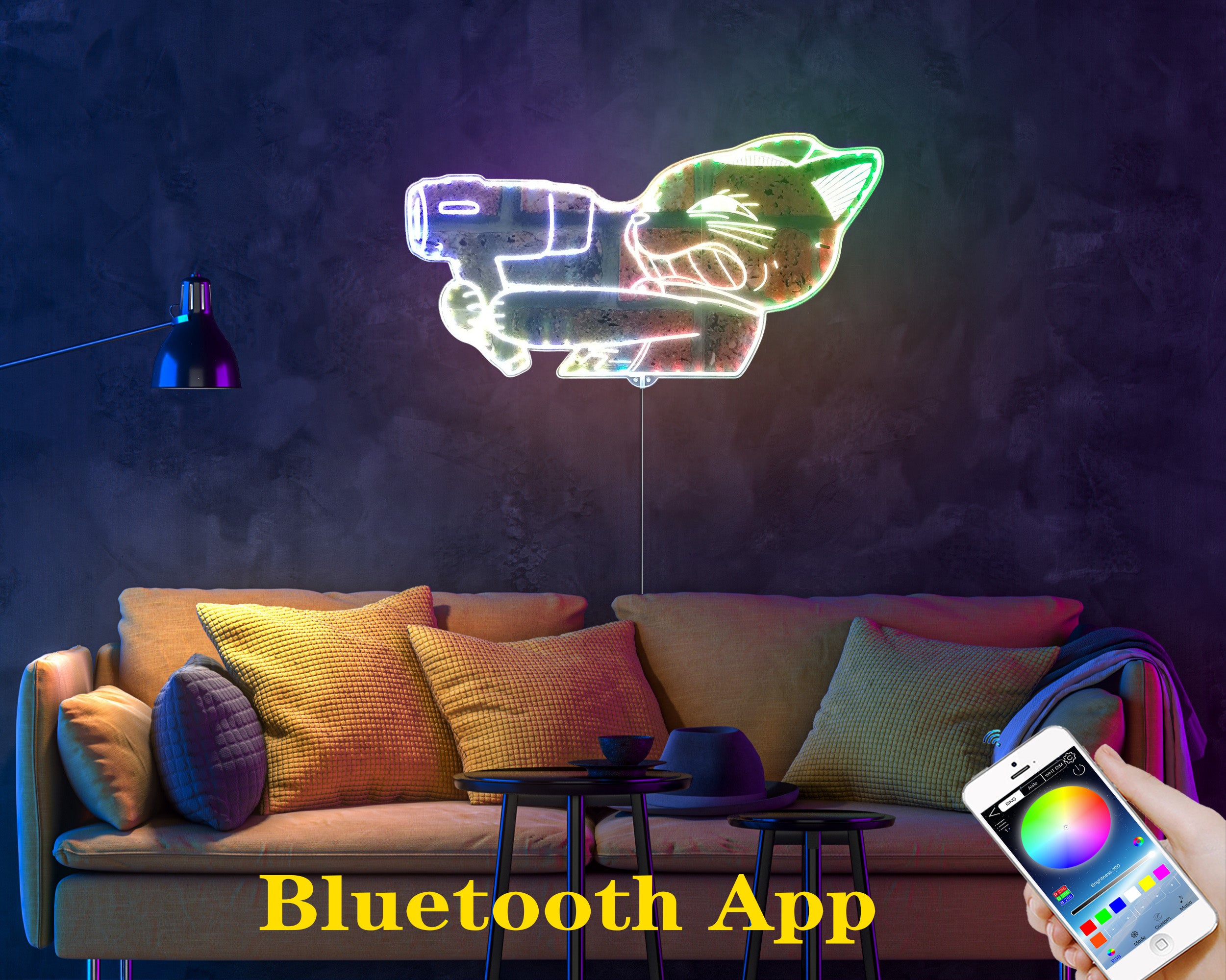 Dandadan Turbo Granny Neon Neon LED Sign with Dynamic RGB Colors