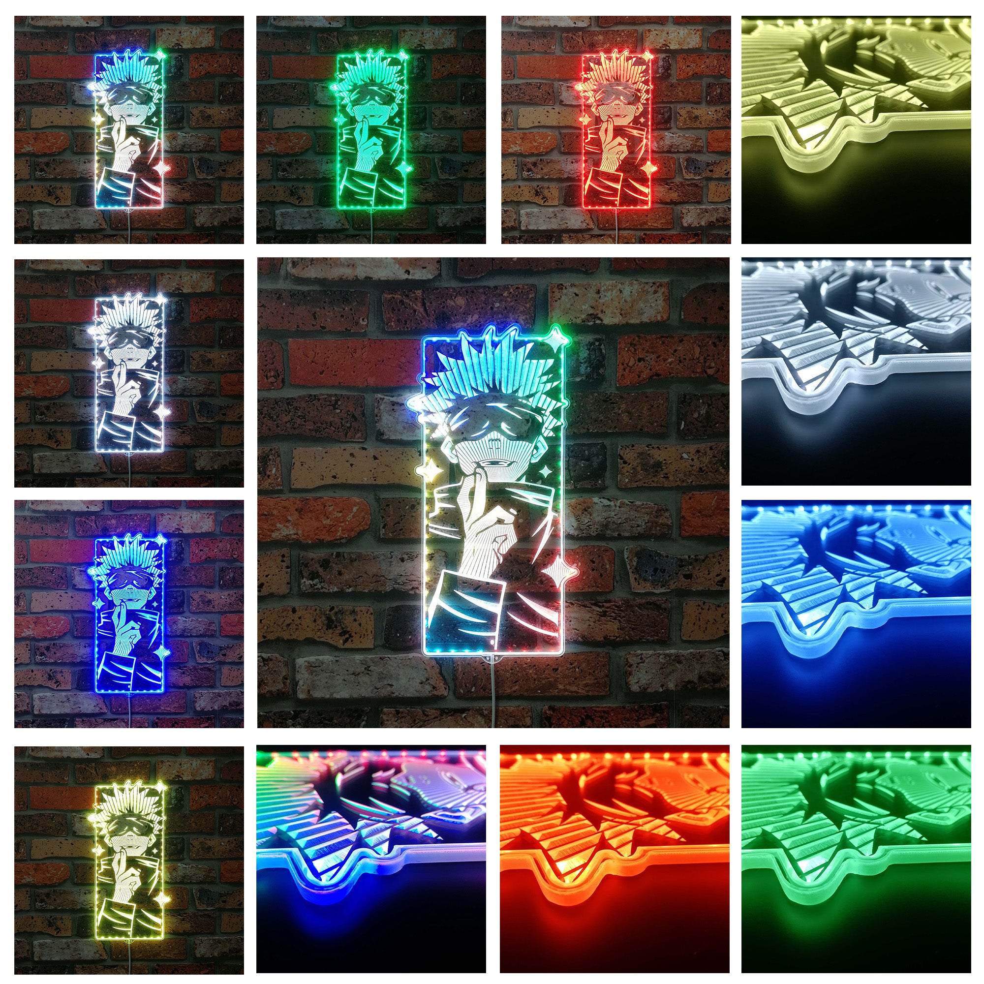 Satoru Gojo Neon Neon LED Sign with Dynamic RGB Colors