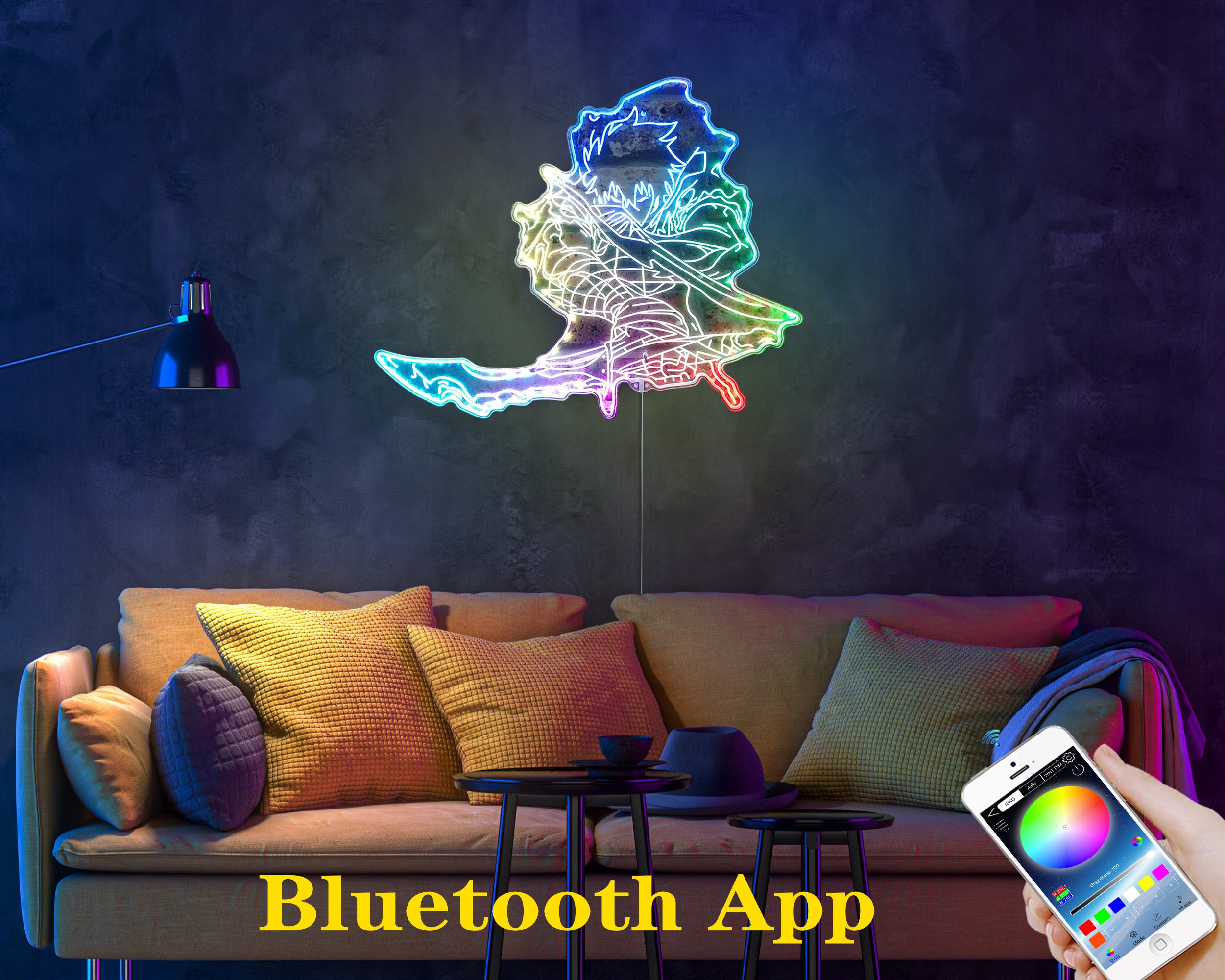 Solo Leveling Neon Neon LED Sign with Dynamic RGB Colors