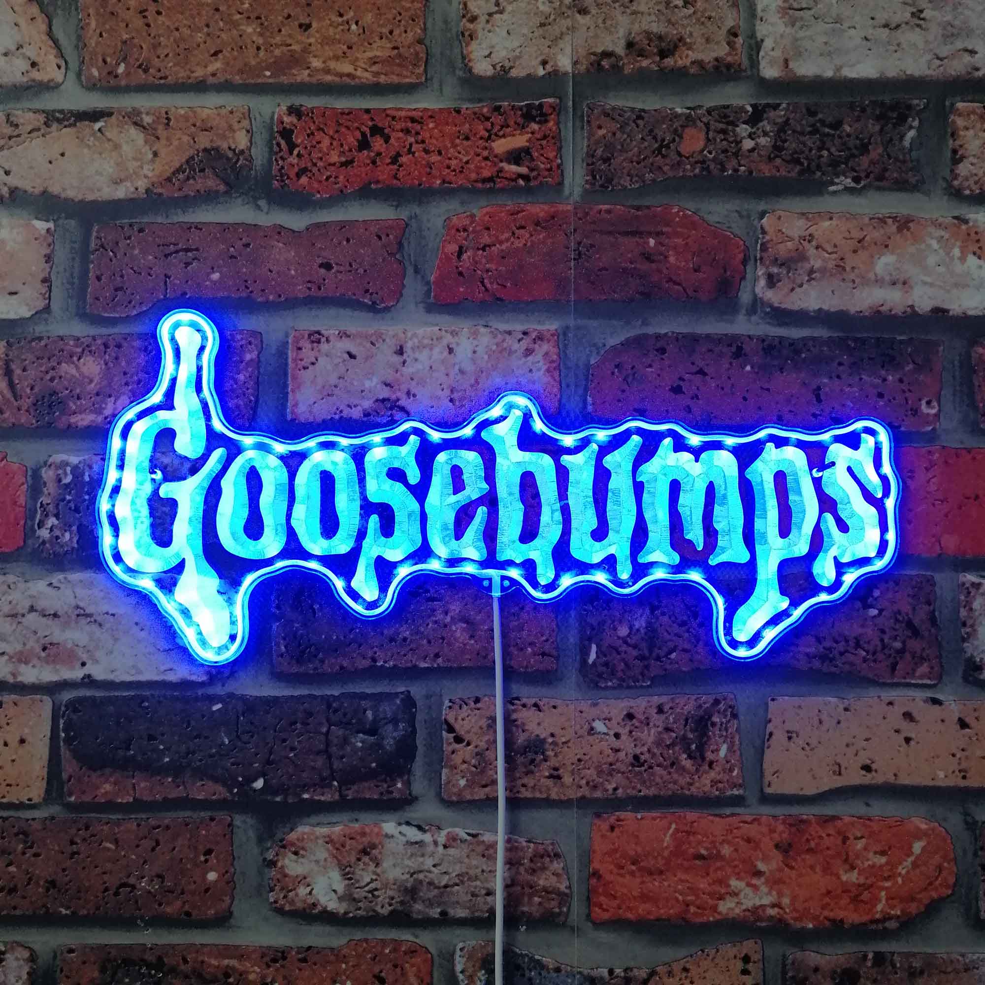Goosebumps Neon LED Sign with Dynamic RGB Colors