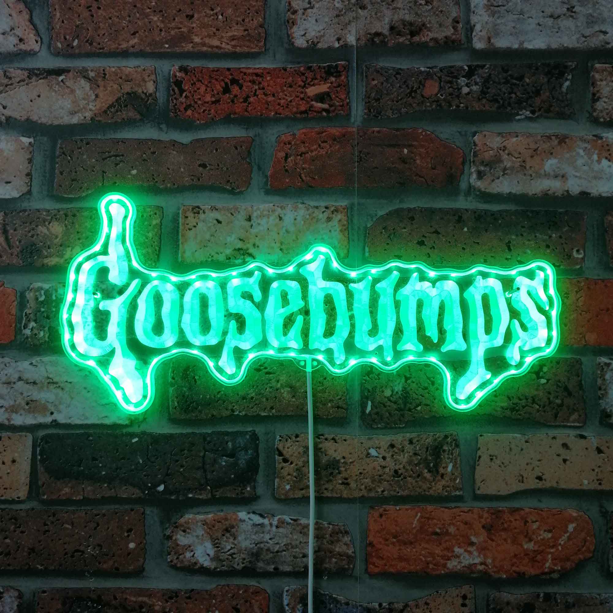 Goosebumps Neon LED Sign with Dynamic RGB Colors