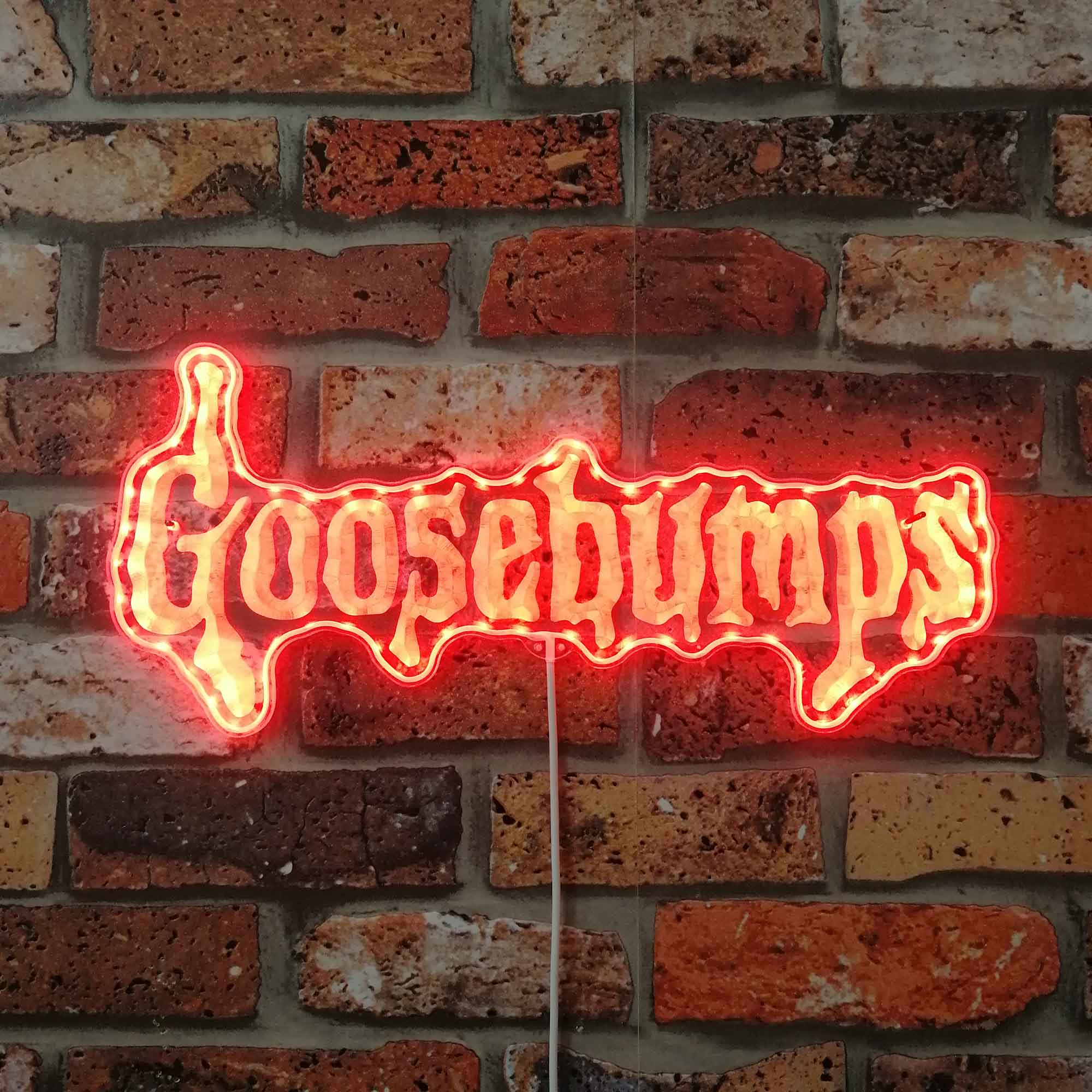 Goosebumps Neon LED Sign with Dynamic RGB Colors