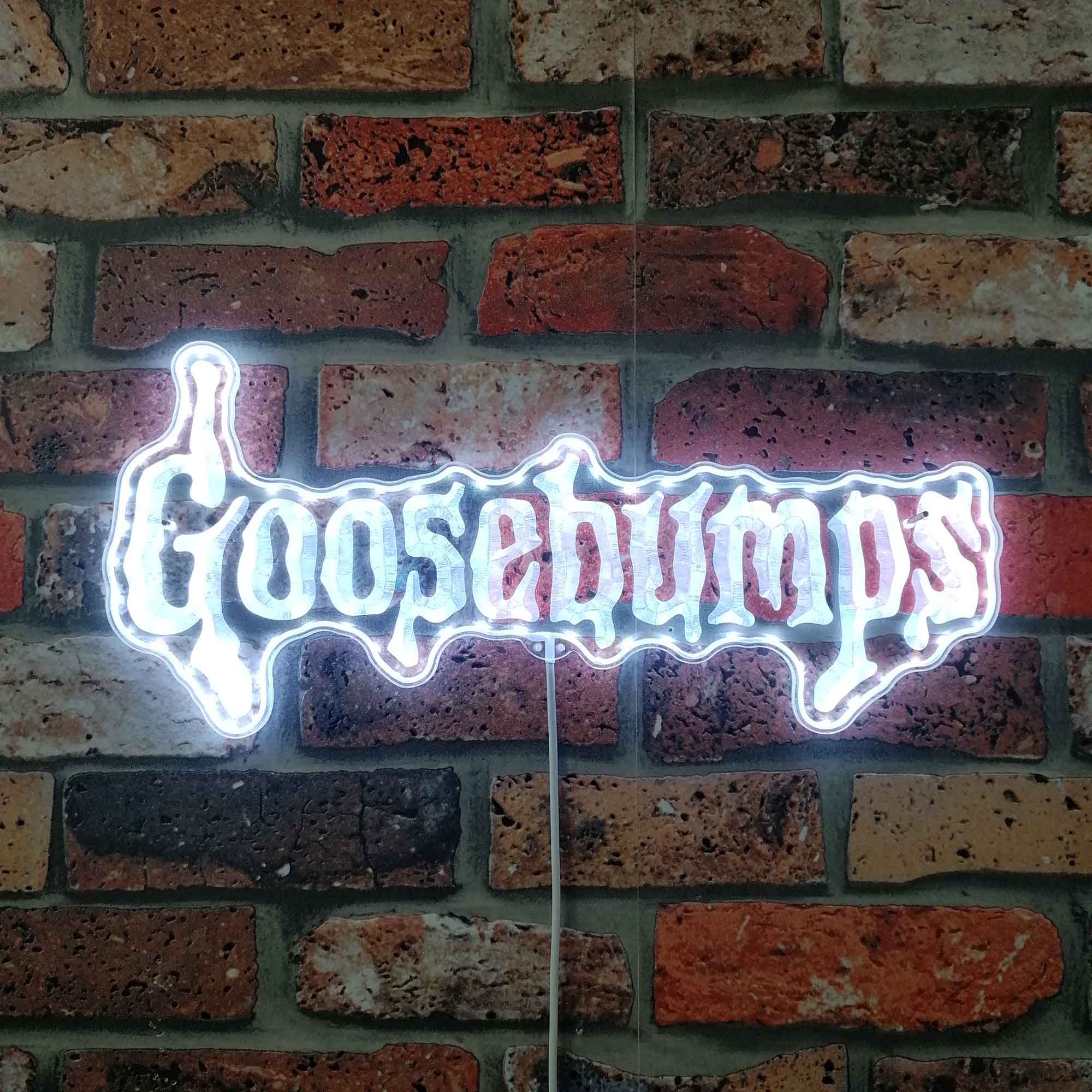Goosebumps Neon LED Sign with Dynamic RGB Colors