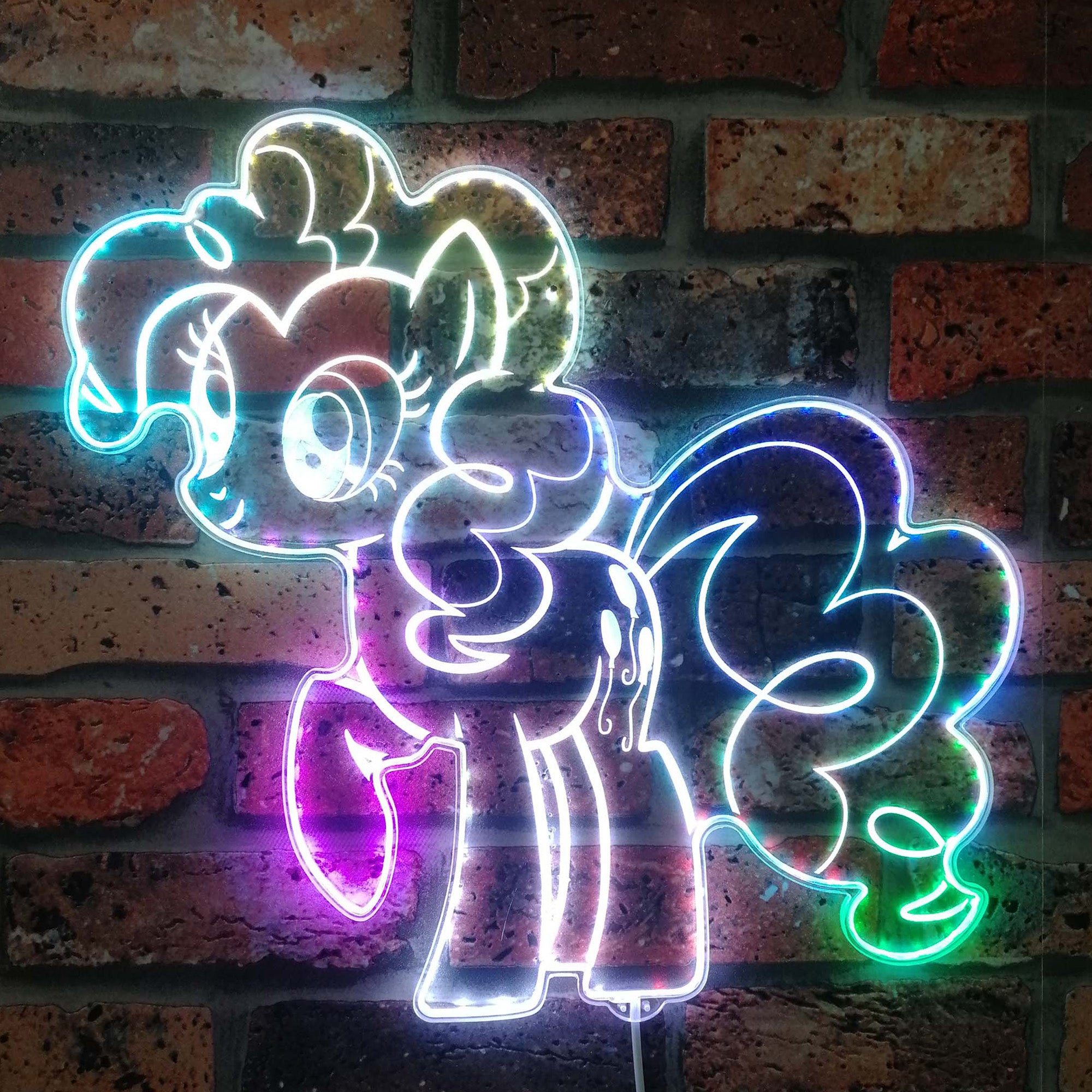 My Little Pony Pinkie Pie  Neon LED Sign with Dynamic RGB Colors