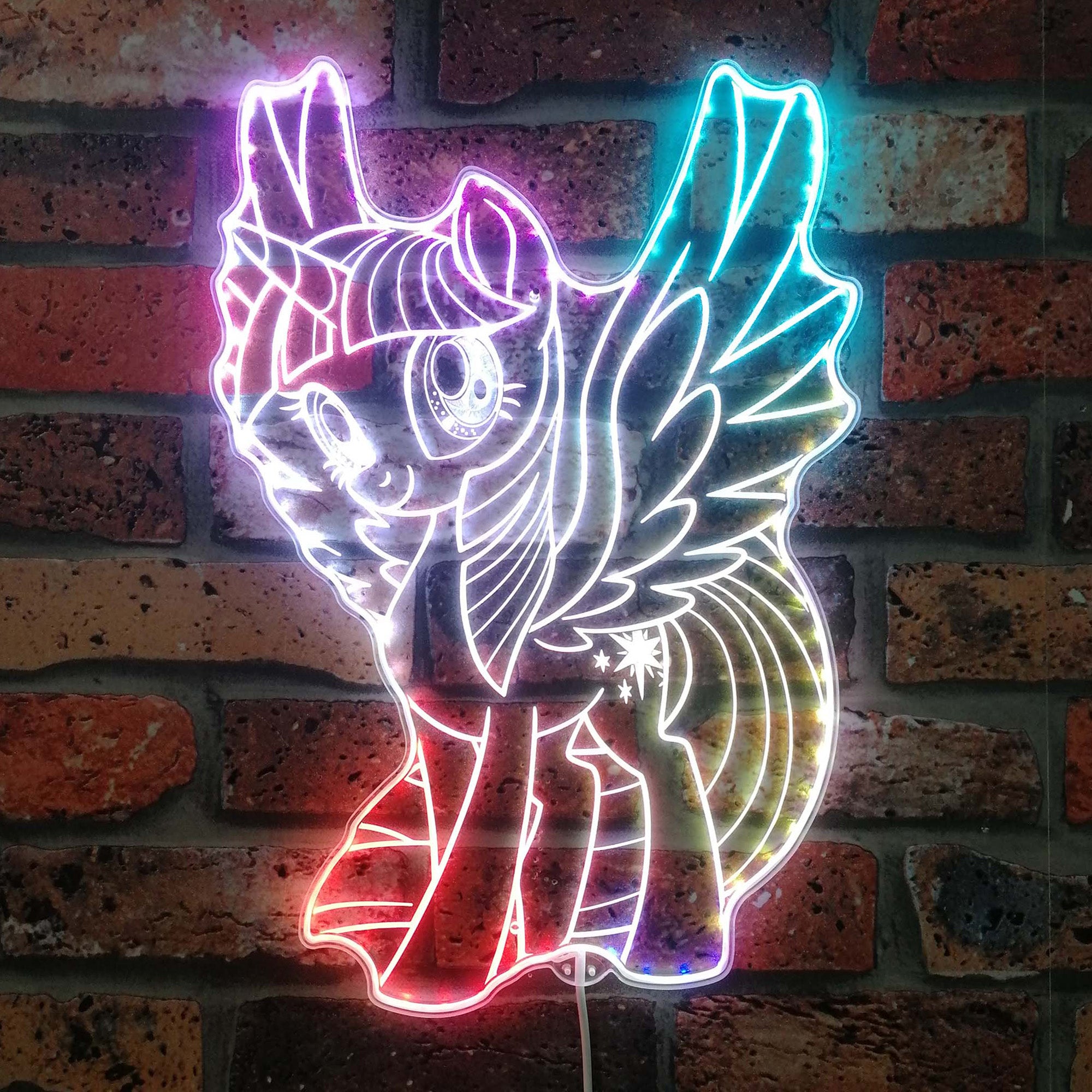 My Little Pony Trilight Sparkle  Neon LED Sign with Dynamic RGB Colors