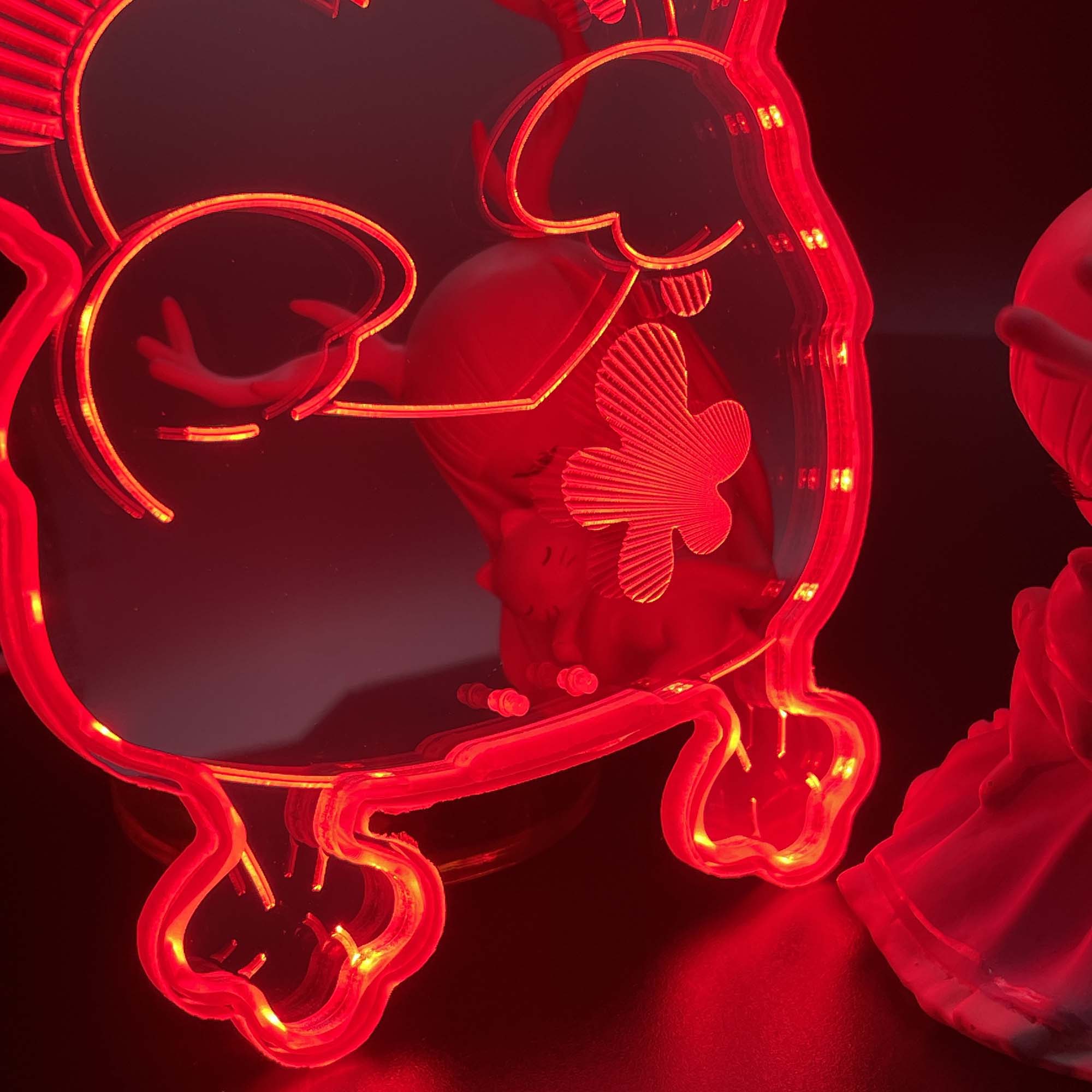 Love and Deepspace Rafayel Duck  Neon LED Sign with Dynamic RGB Colors Mirror Backing