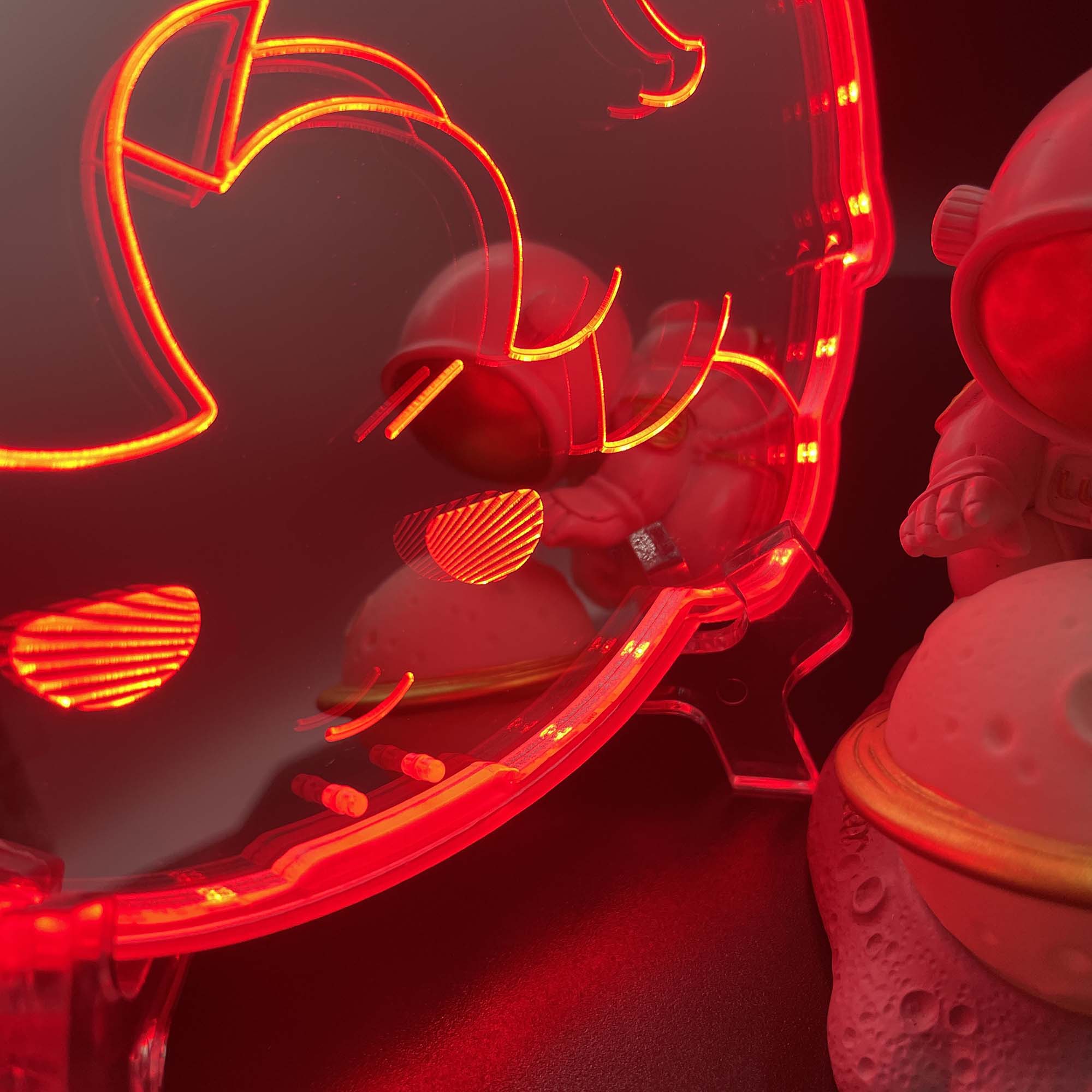 Love and Deepspace Sylus  Neon LED Sign with Dynamic RGB Colors Mirror Backing