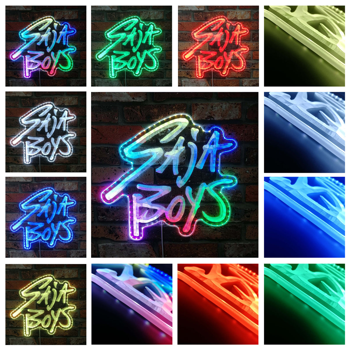 Kpop Demon Hunters Saja Boys Dynamic RGB Edge Lit LED Sign | PROLEDSIGN