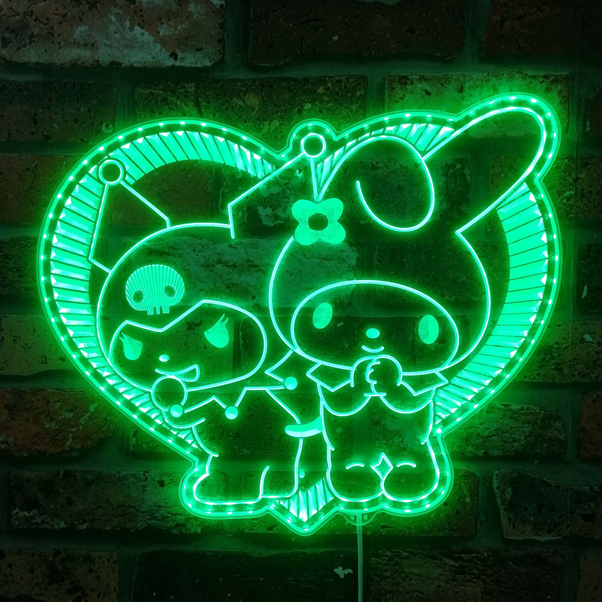 My Melody & Kuromi Dynamic RGB Edge Lit LED Sign | PROLEDSIGN