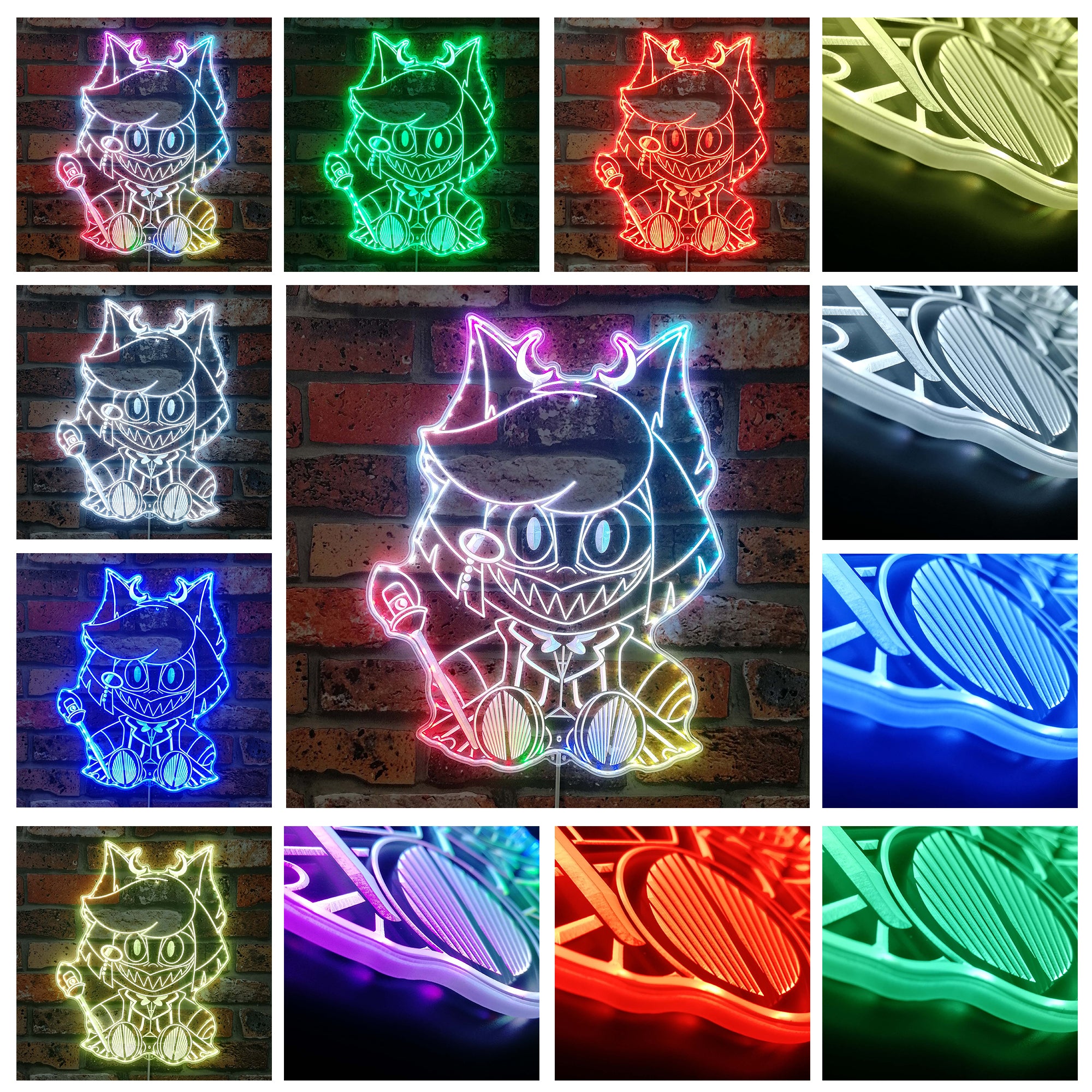 Hazbin Hotel Alastor Dynamic RGB Edge Lit LED Sign | PROLEDSIGN