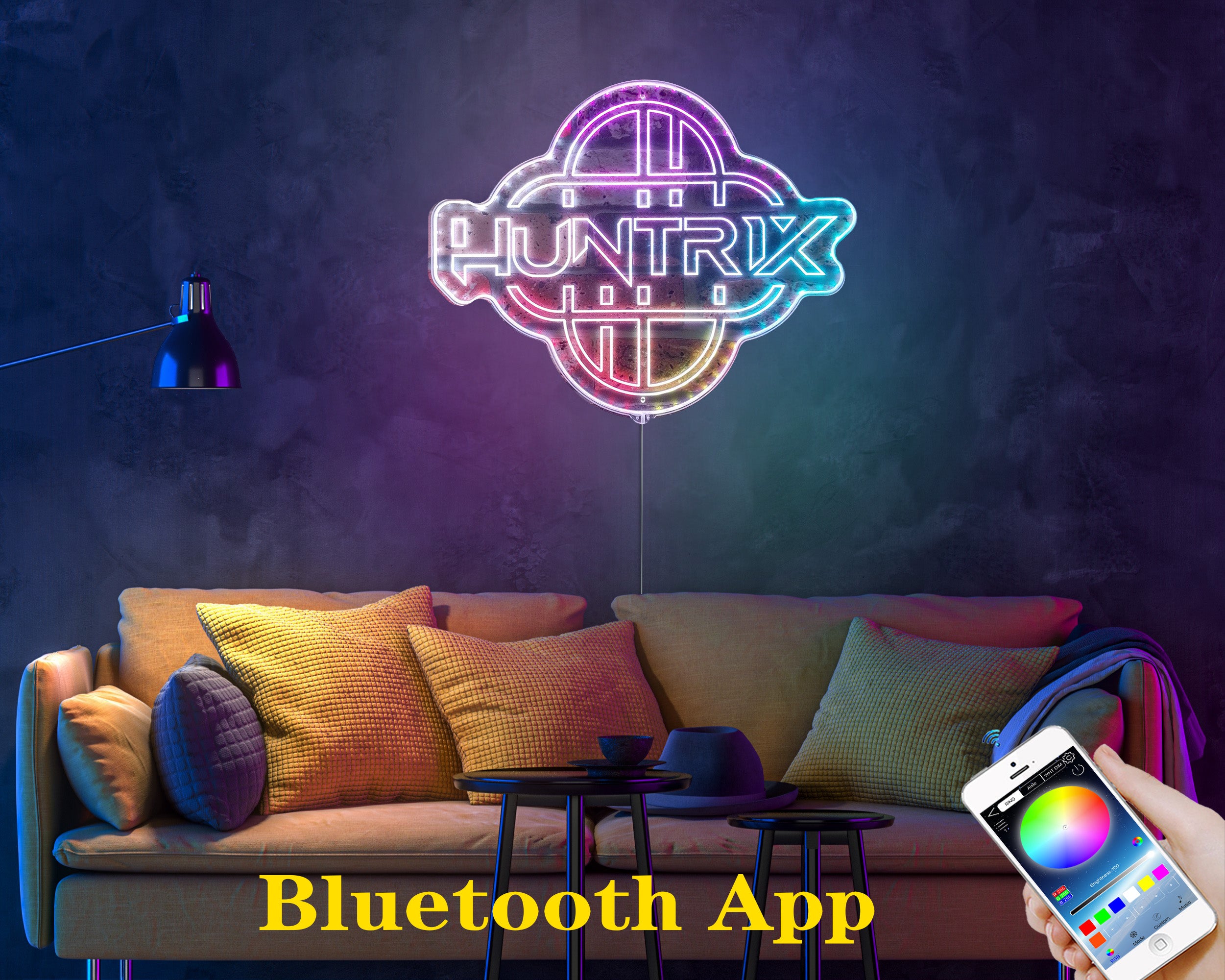 Kpop Demon Hunters Huntrix Neon LED Sign with Dynamic RGB Colors