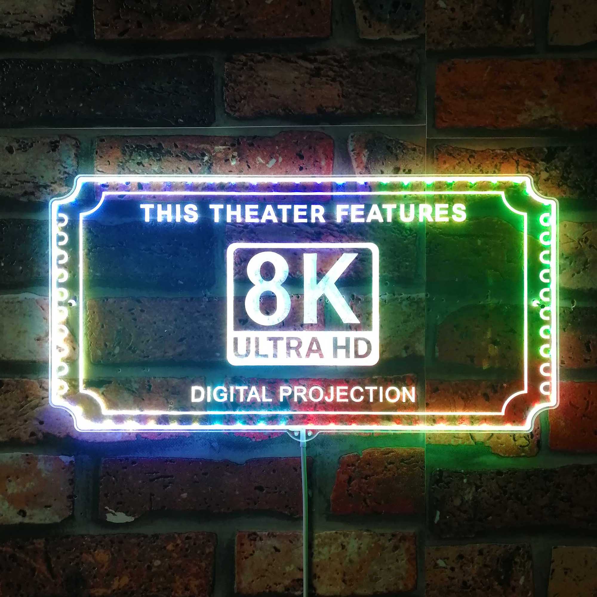 8K Ultra HD Dynamic RGB Edge Lit LED Sign