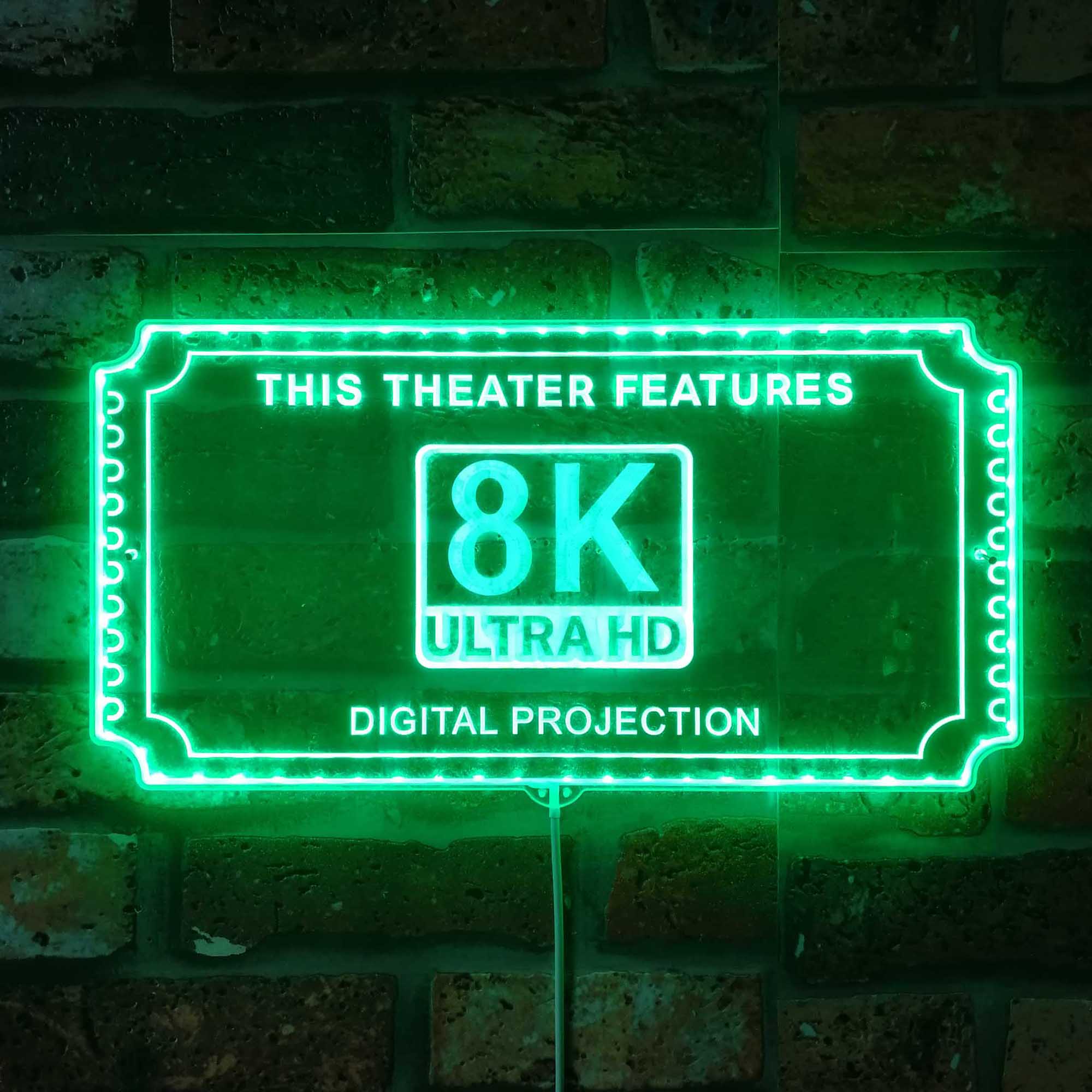 8K Ultra HD Dynamic RGB Edge Lit LED Sign