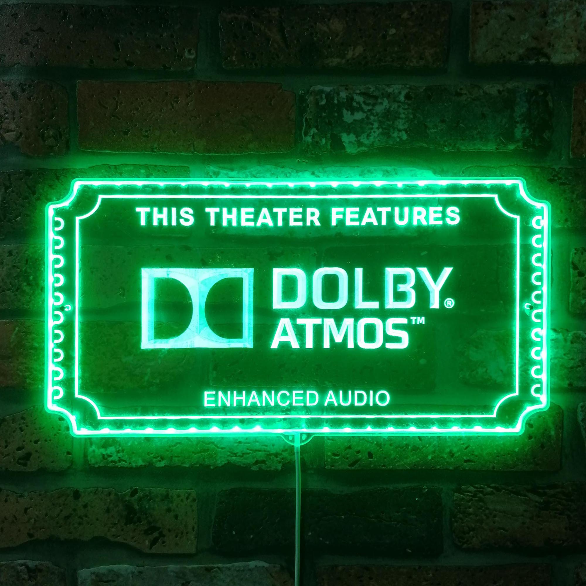 Dolby Atmos Dynamic RGB Edge Lit LED Sign