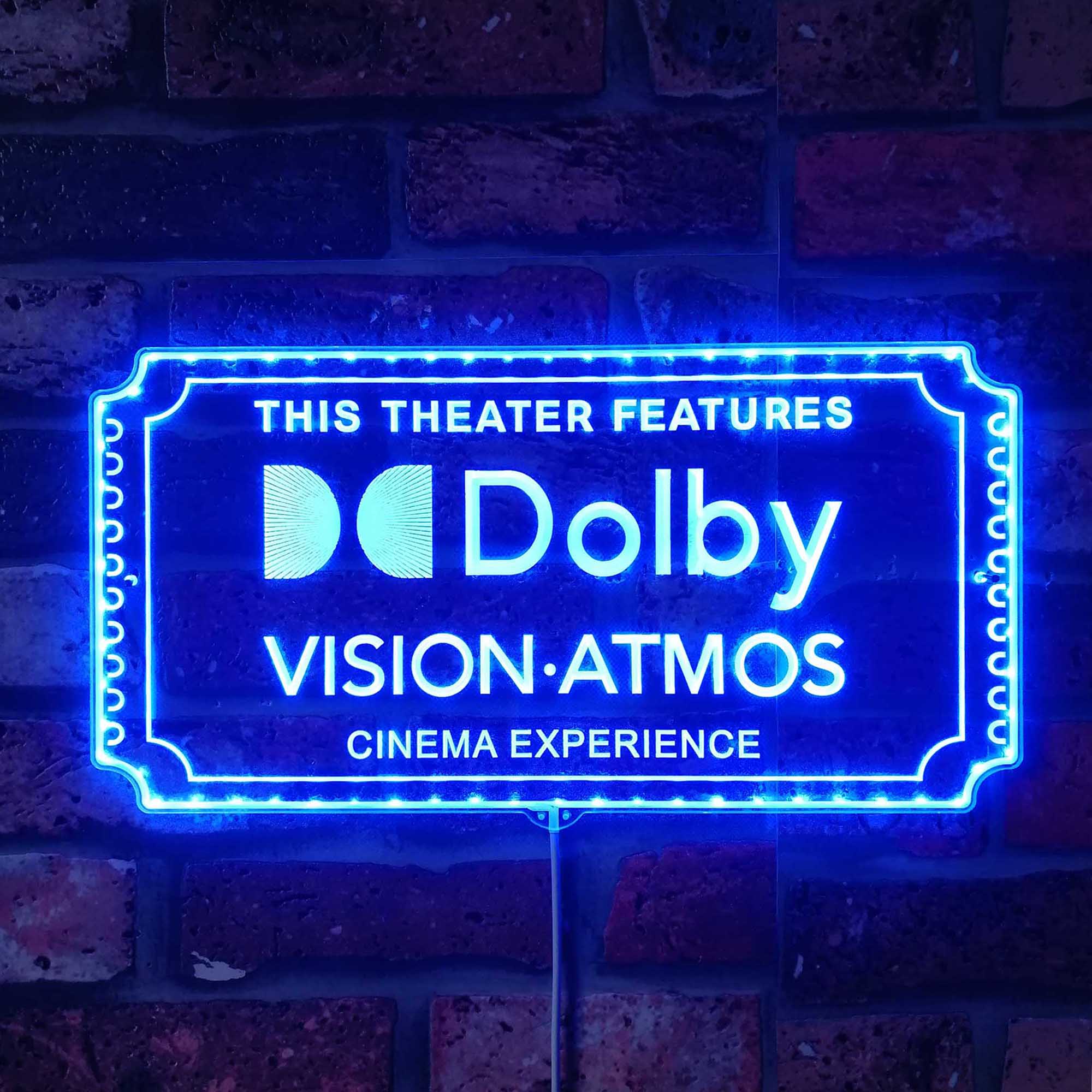 Dolby Vision Atmos Dynamic RGB Edge Lit LED Sign