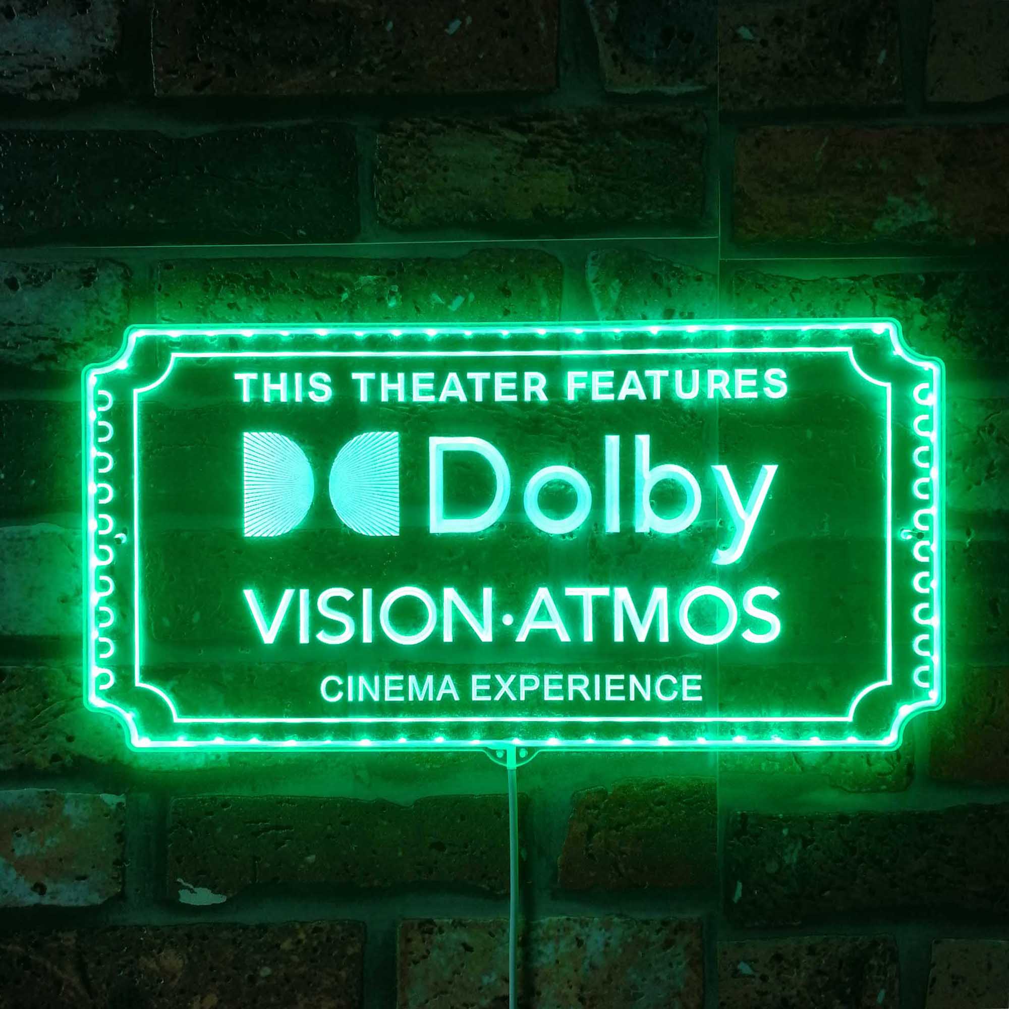 Dolby Vision Atmos Dynamic RGB Edge Lit LED Sign