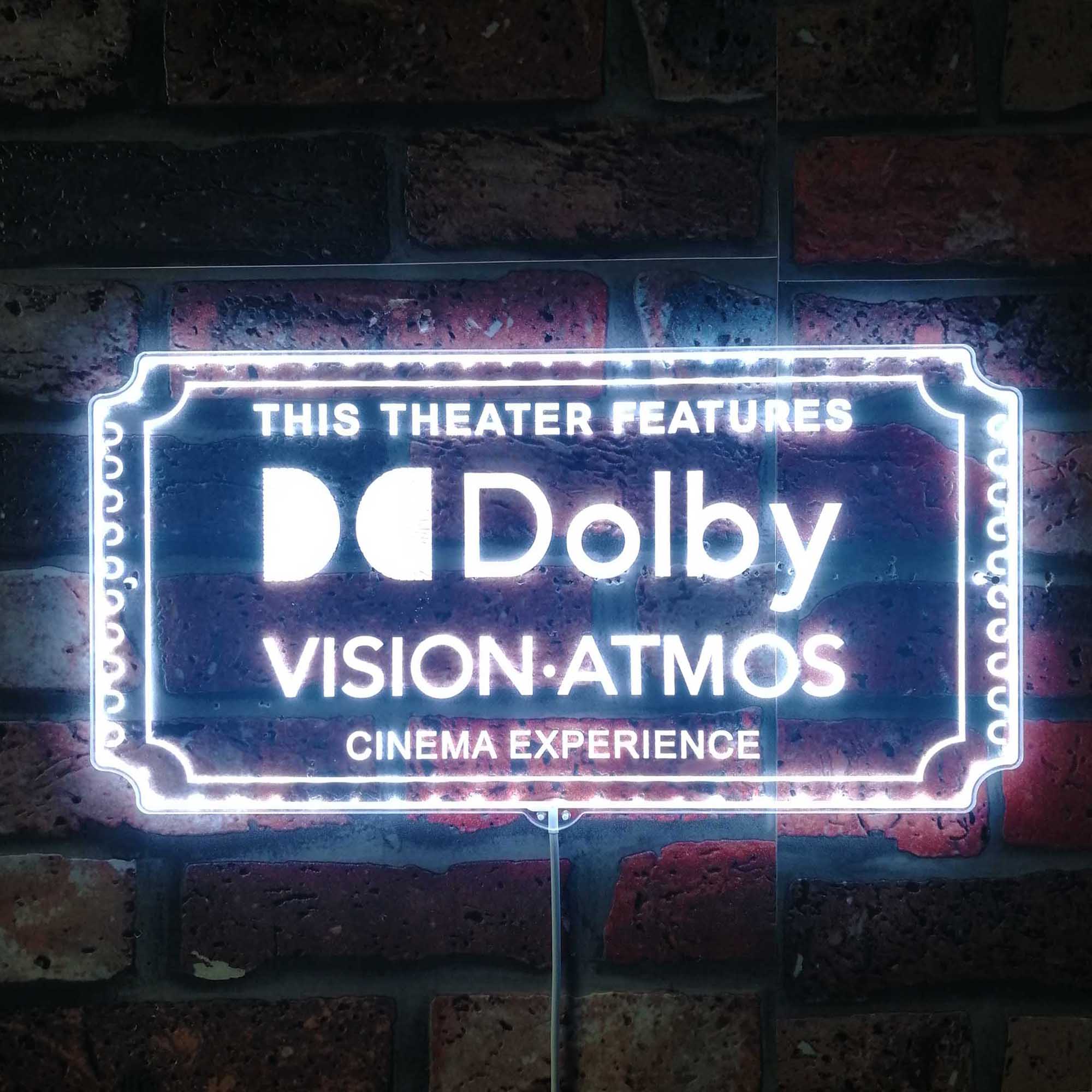 Dolby Vision Atmos Dynamic RGB Edge Lit LED Sign