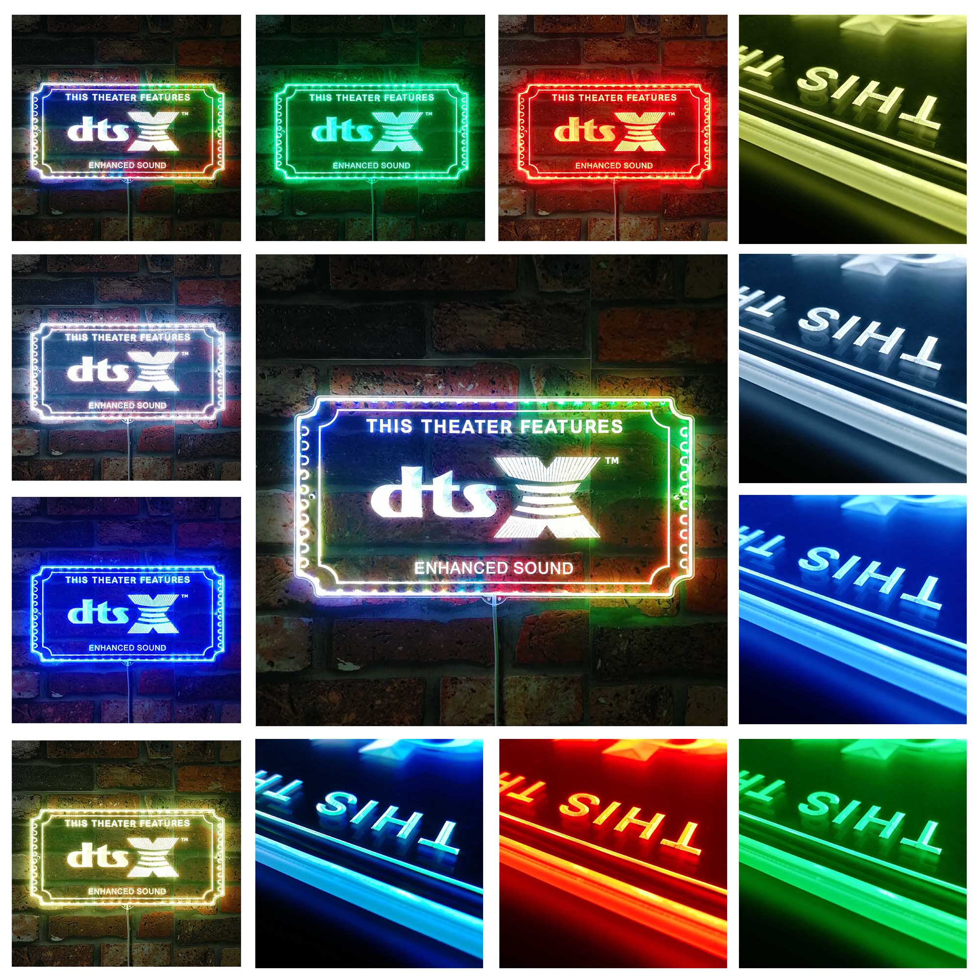 DTSX Dynamic RGB Edge Lit LED Sign