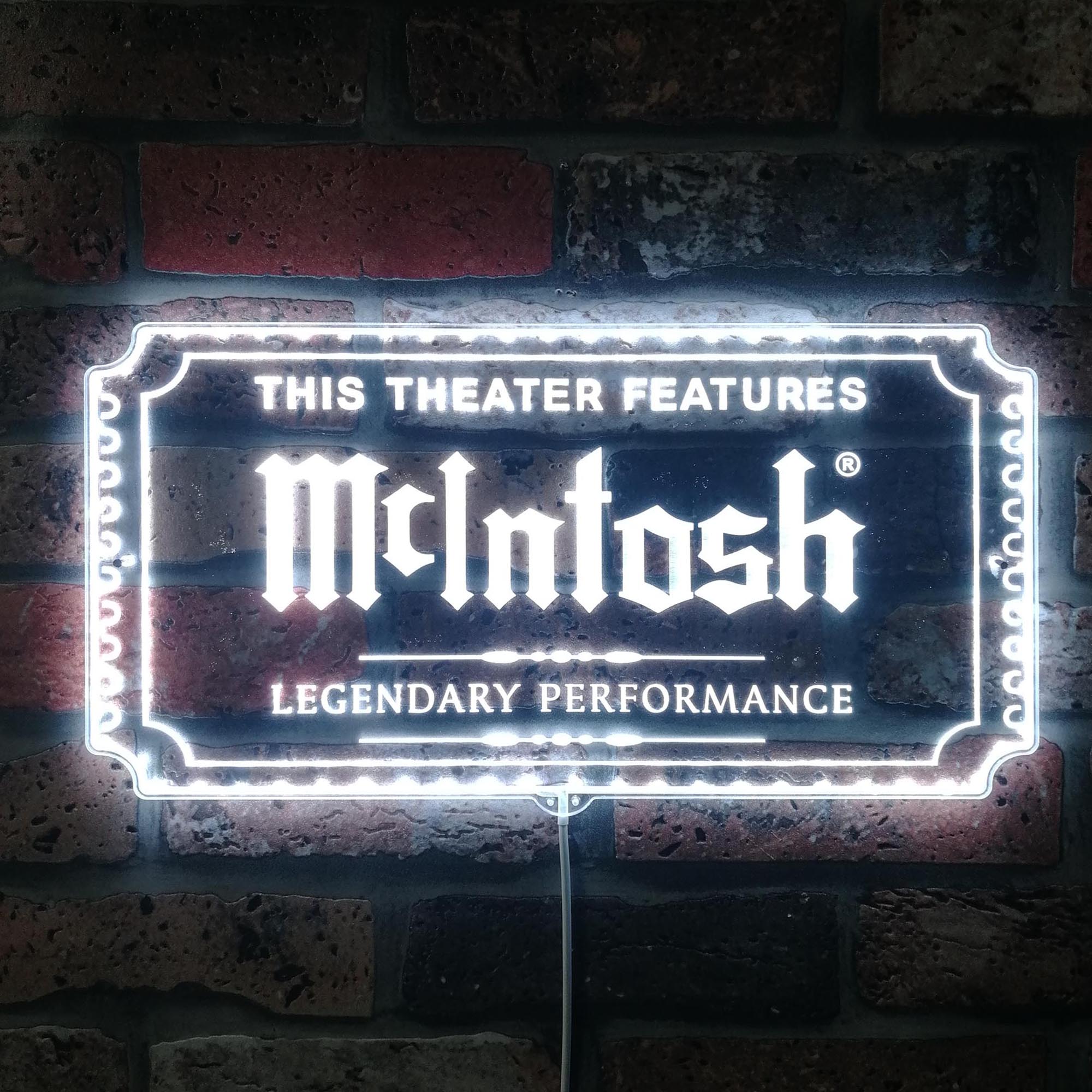 McIntosh Dynamic RGB Edge Lit LED Sign