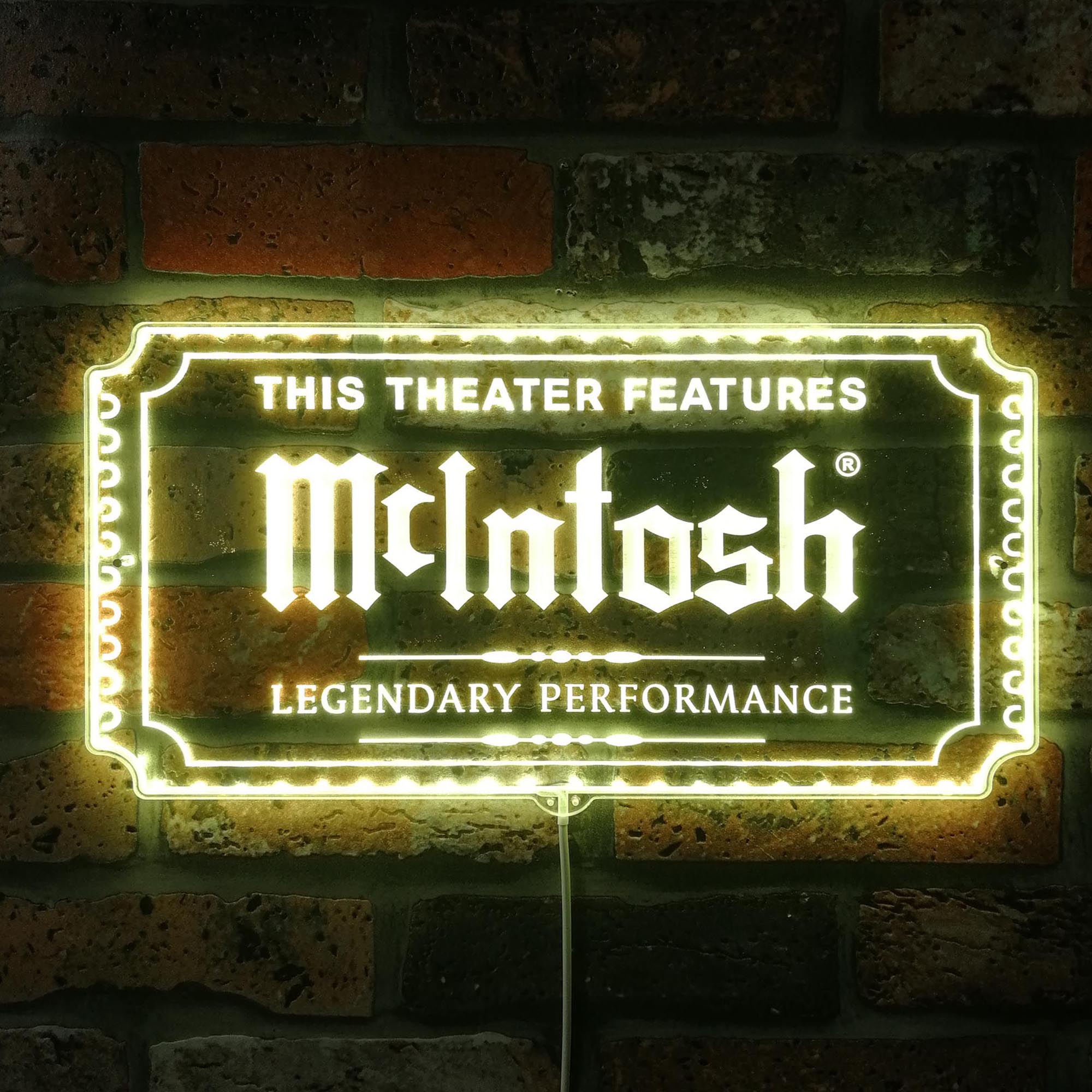 McIntosh Dynamic RGB Edge Lit LED Sign