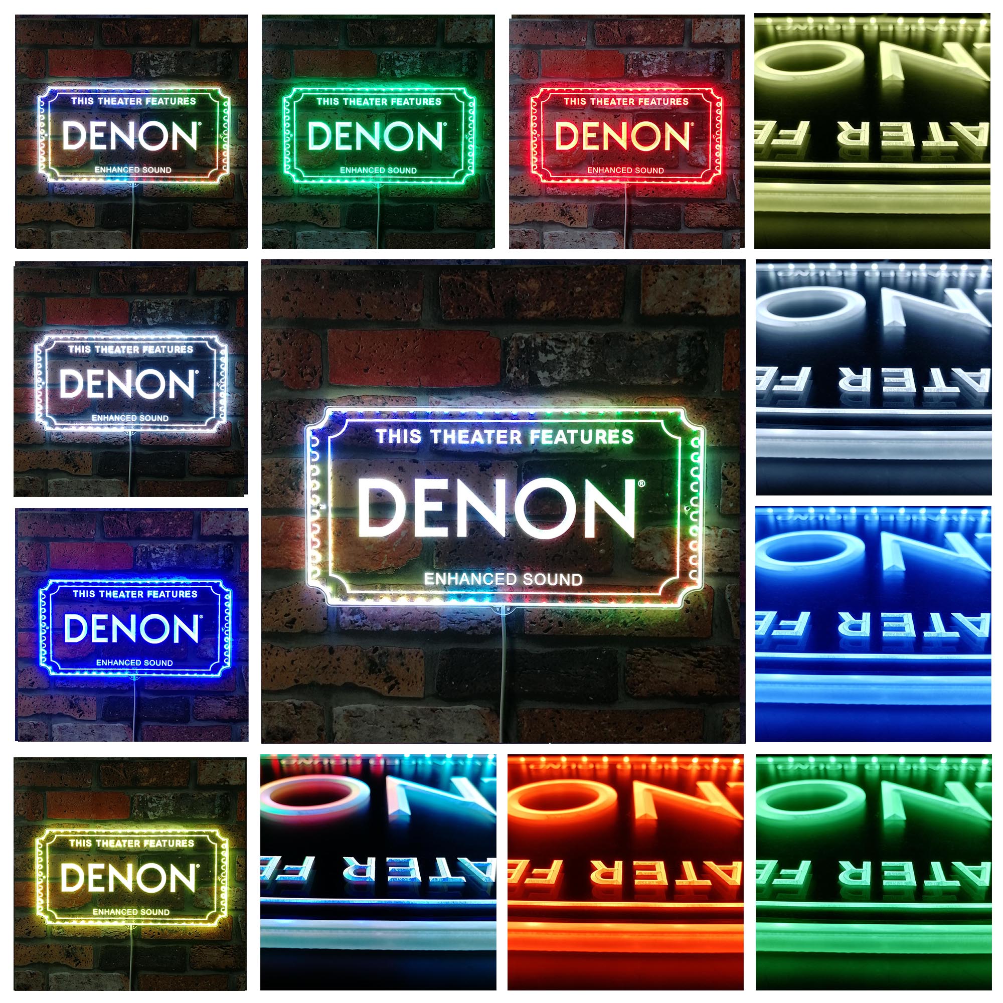 Denon Dynamic RGB Edge Lit LED Sign