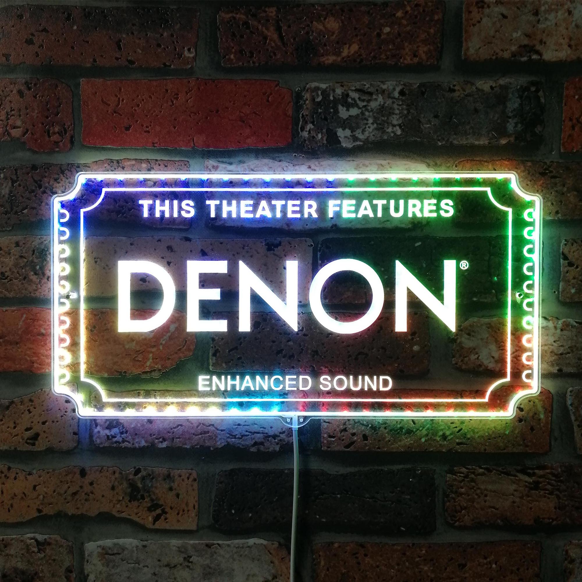 Denon Dynamic RGB Edge Lit LED Sign