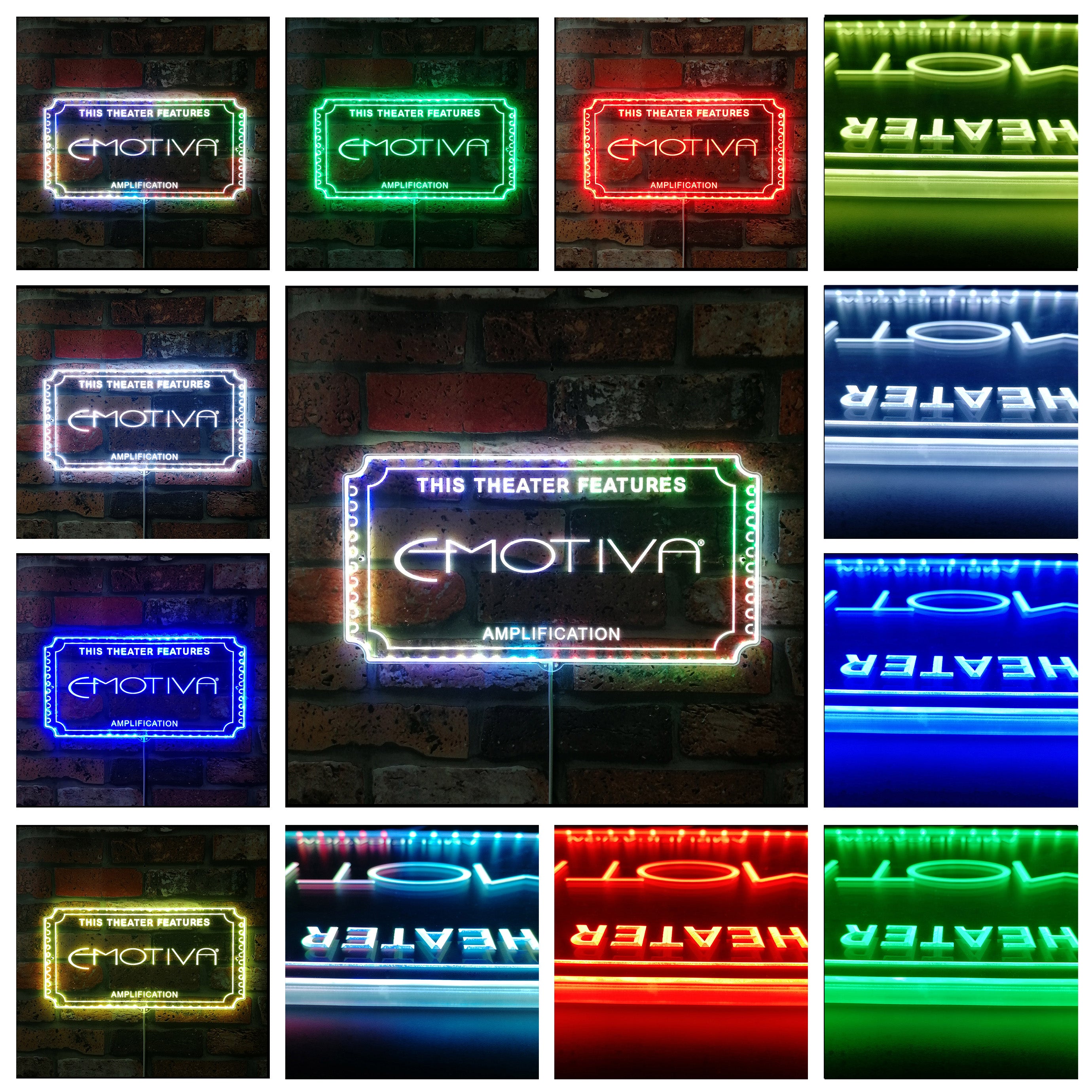 EMOTIVA Dynamic RGB Edge Lit LED Sign