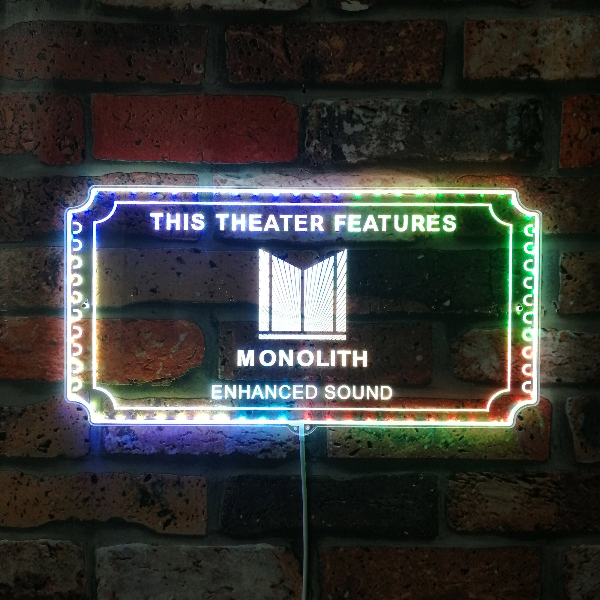 Monolith Dynamic RGB Edge Lit LED Sign