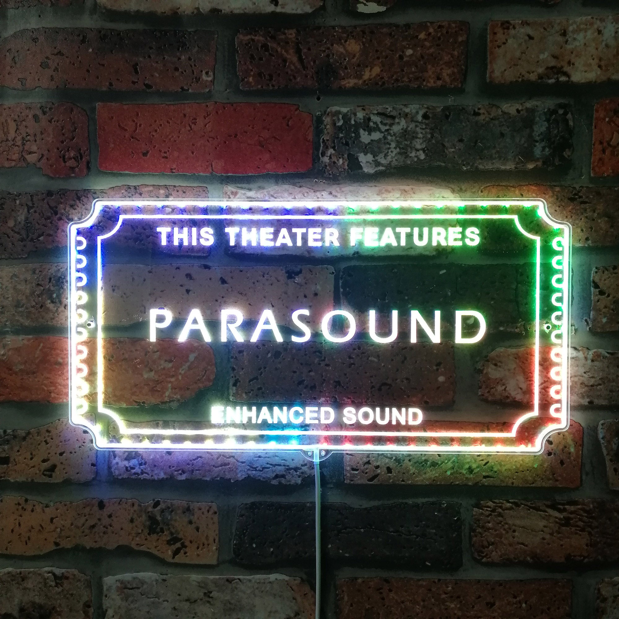 Parasound Dynamic RGB Edge Lit LED Sign