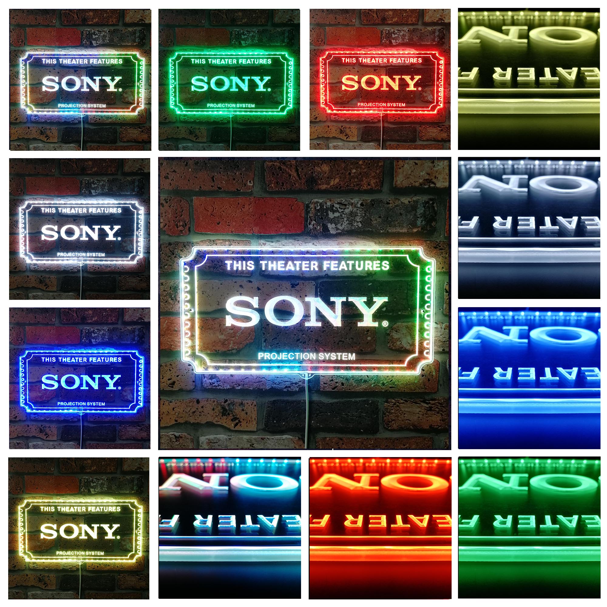 Sony Home Theater Dynamic RGB Edge Lit LED Sign