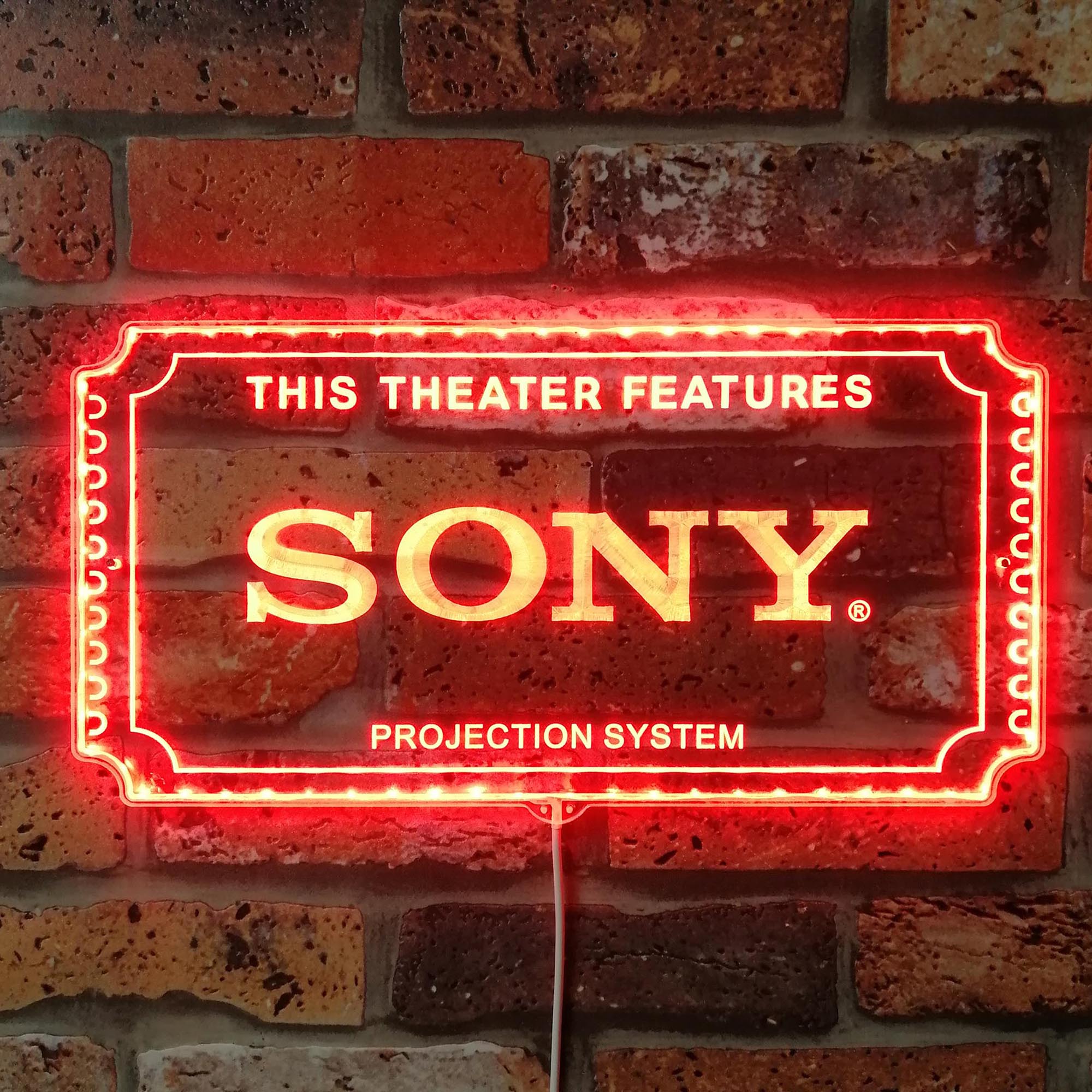 Sony Home Theater Dynamic RGB Edge Lit LED Sign