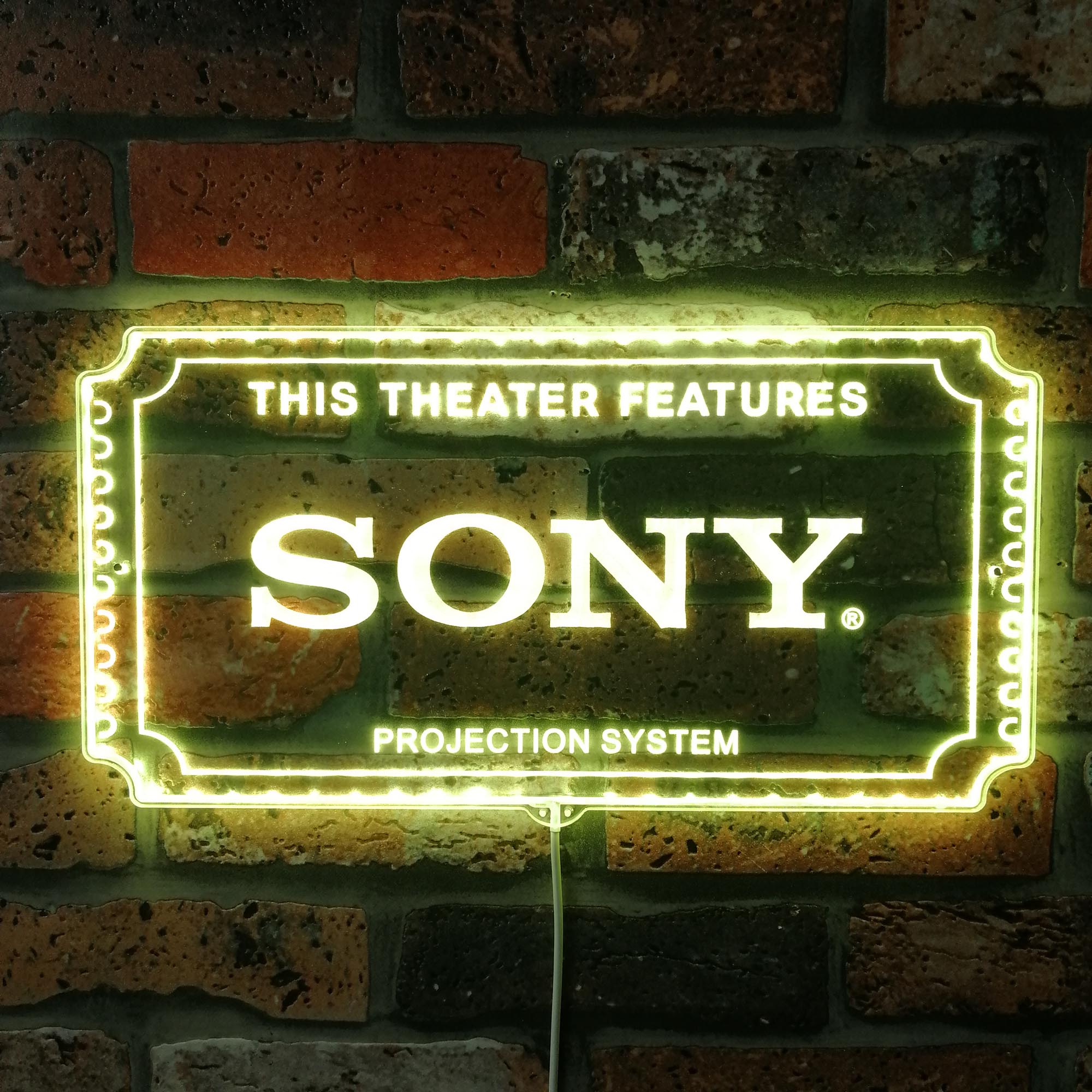 Sony Home Theater Dynamic RGB Edge Lit LED Sign