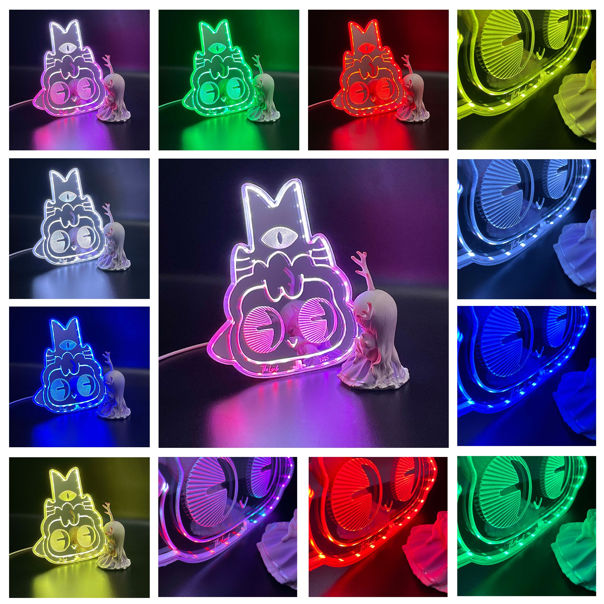 Cult of the Lamb  Neon LED Sign with Dynamic RGB Colors Mirror Backing