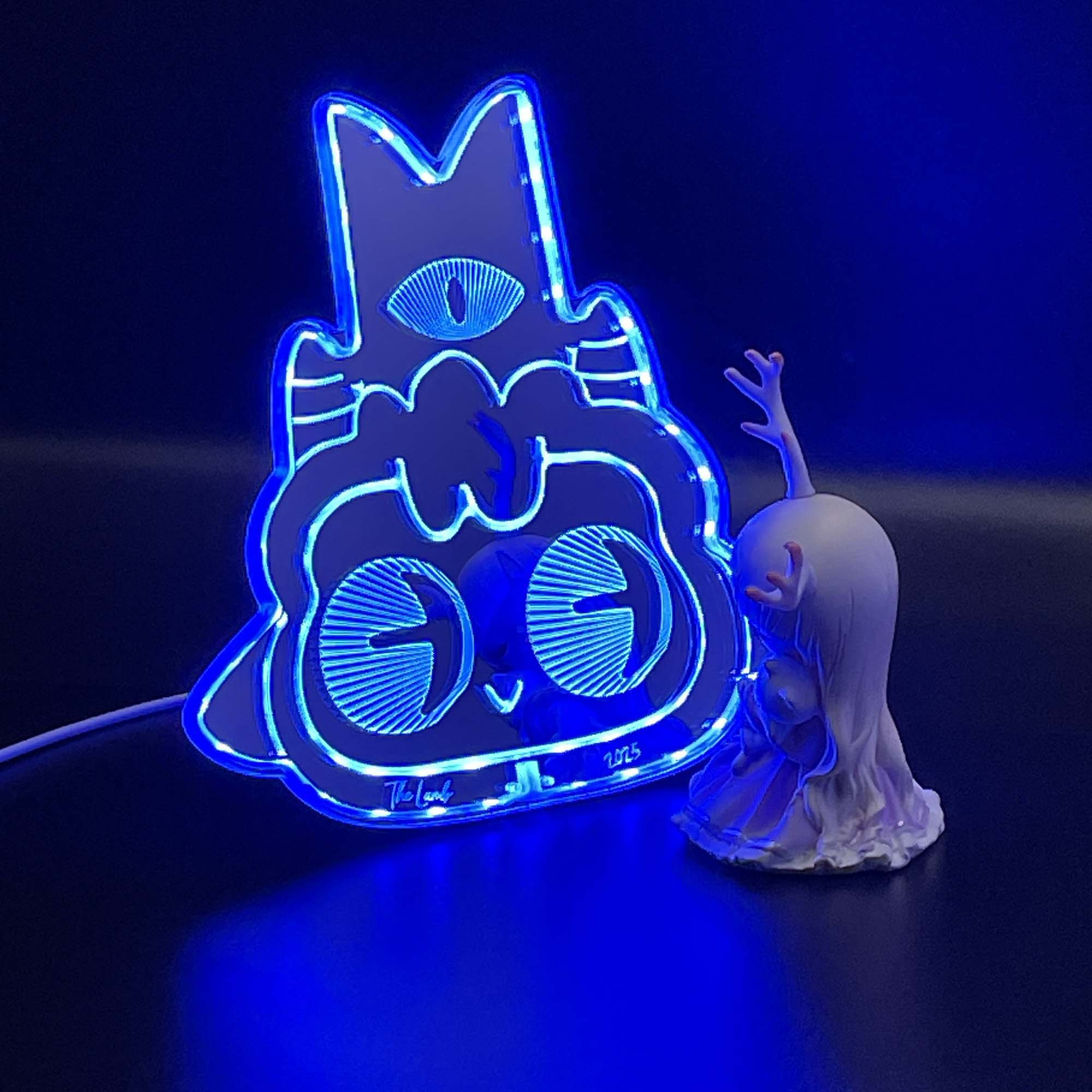 Cult of the Lamb  Neon LED Sign with Dynamic RGB Colors Mirror Backing