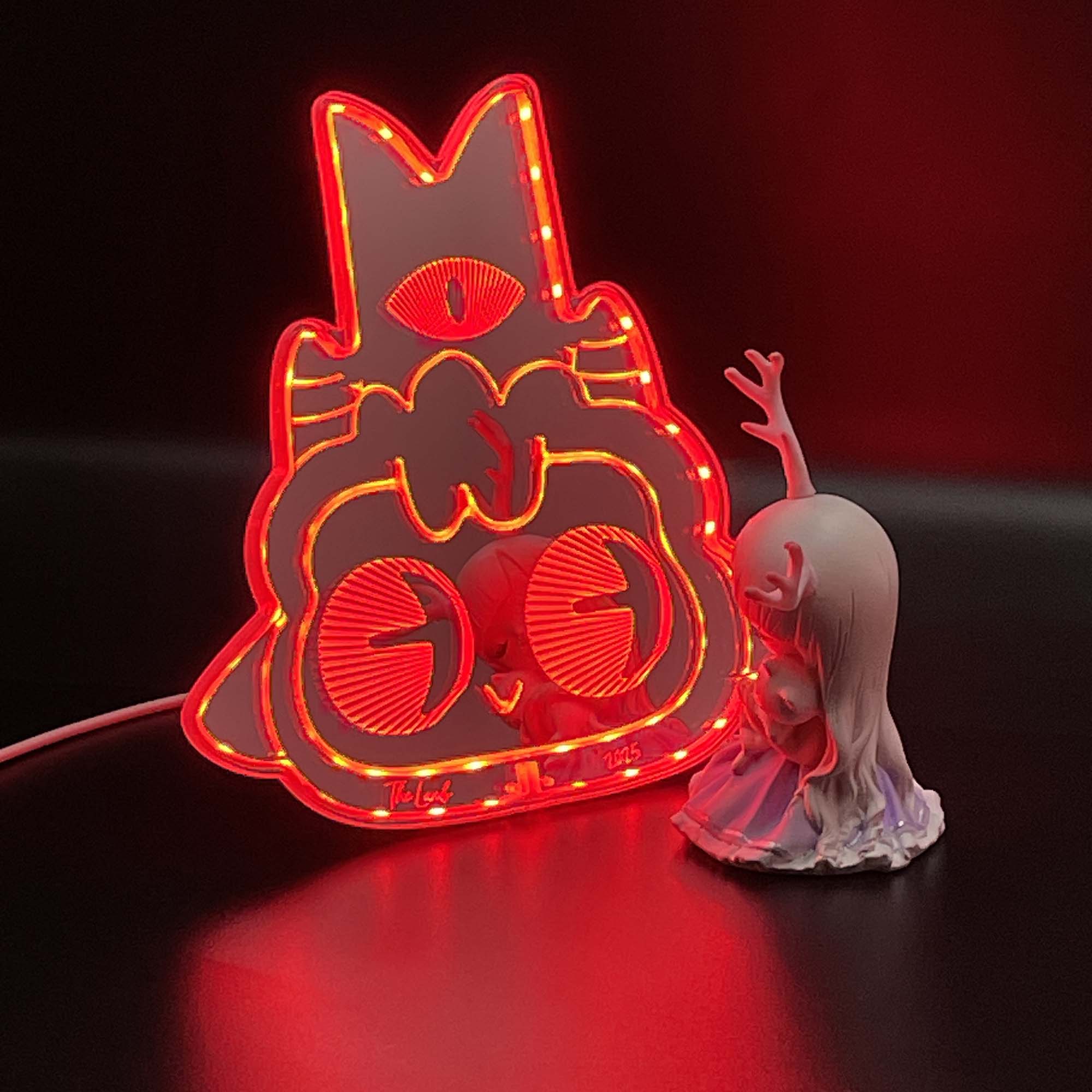 Cult of the Lamb  Neon LED Sign with Dynamic RGB Colors Mirror Backing