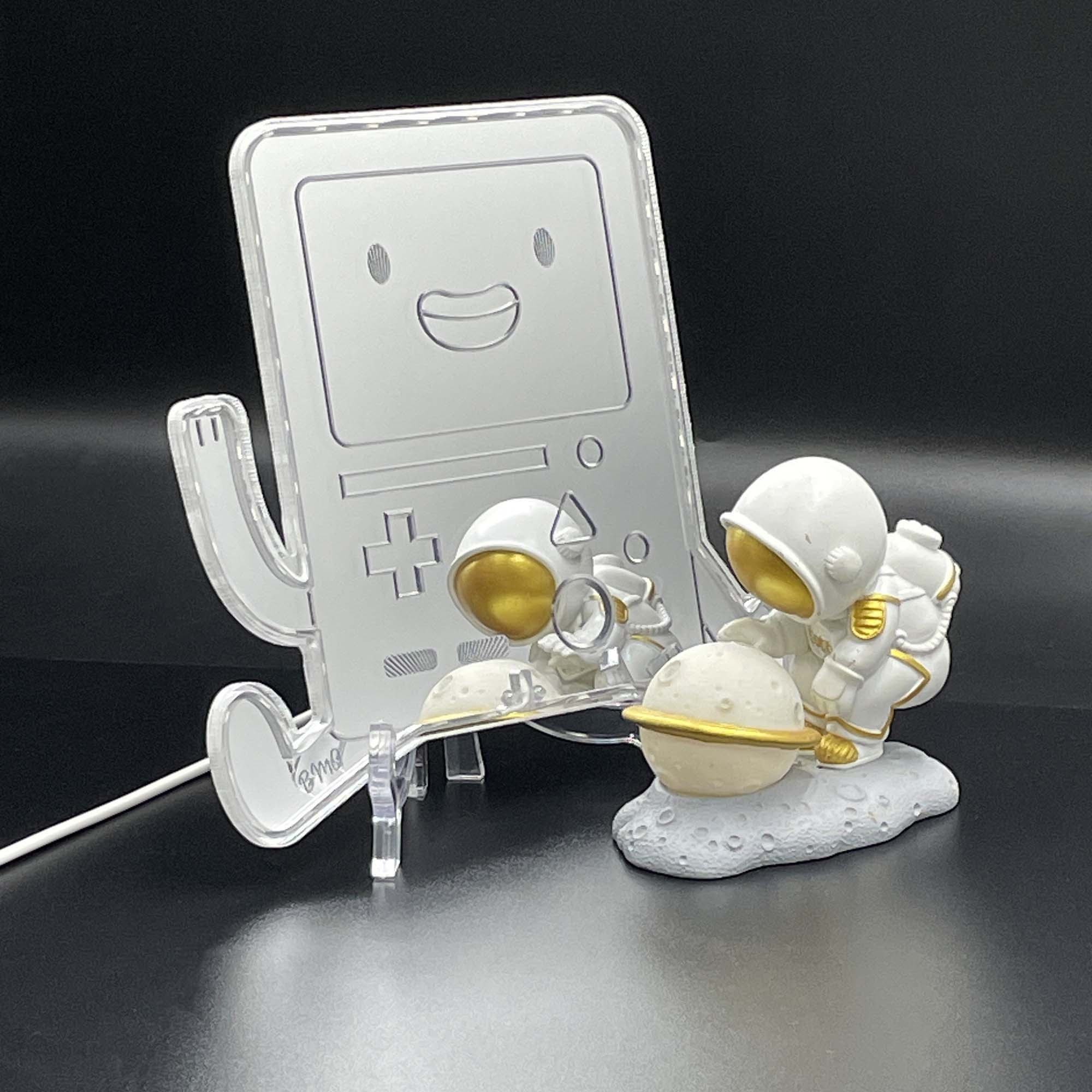 Adventure Time Bmo Robot  Neon LED Sign with Dynamic RGB Colors Mirror Backing