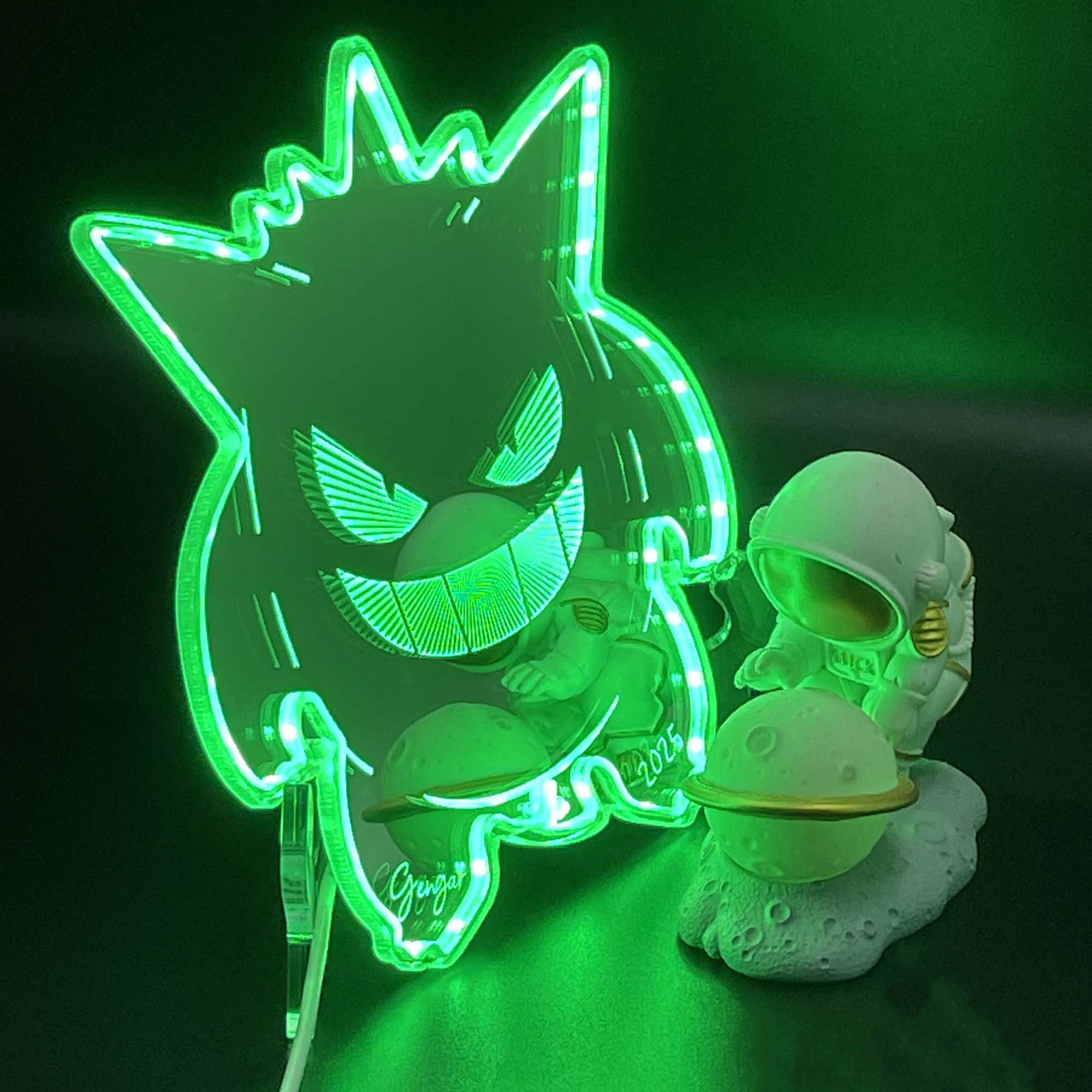 Gengar  Neon LED Sign with Dynamic RGB Colors Mirror Backing