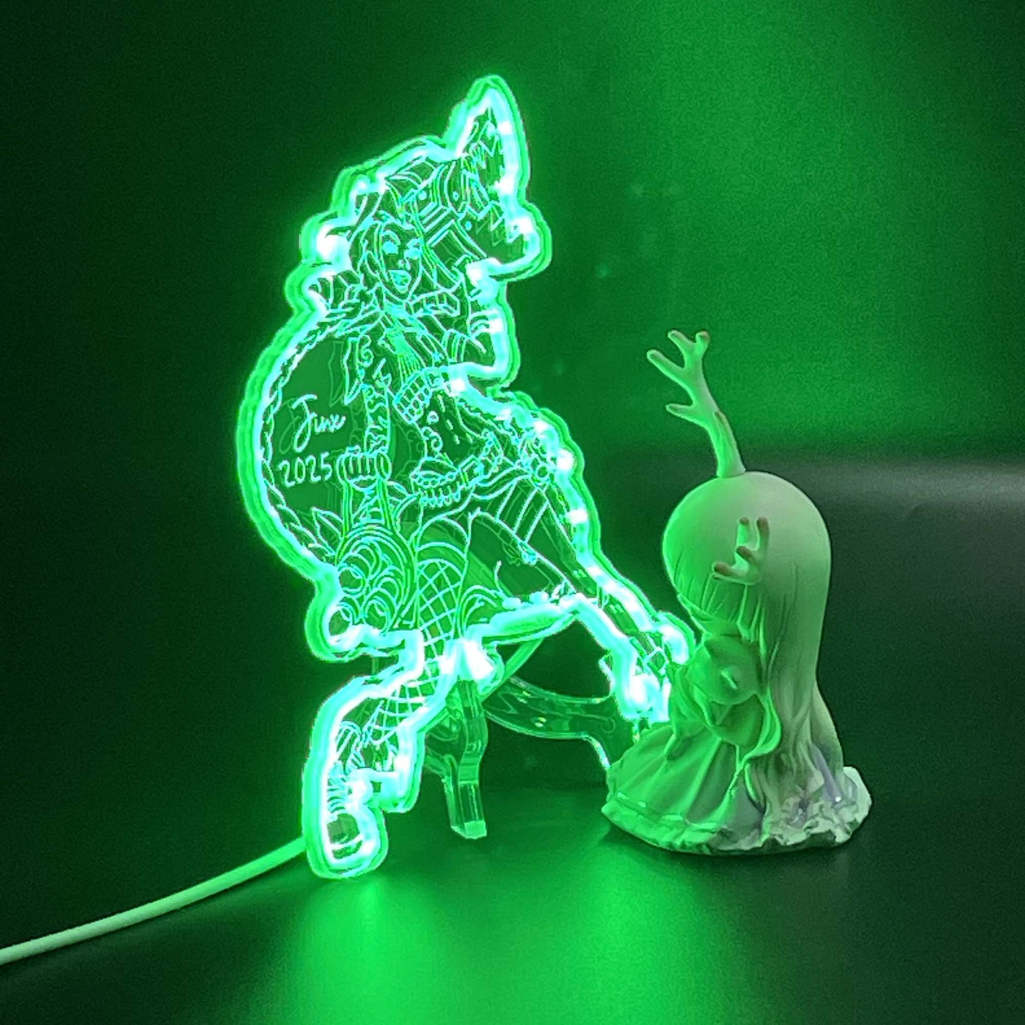 Jinx  Neon LED Sign with Dynamic RGB Colors Mirror Backing