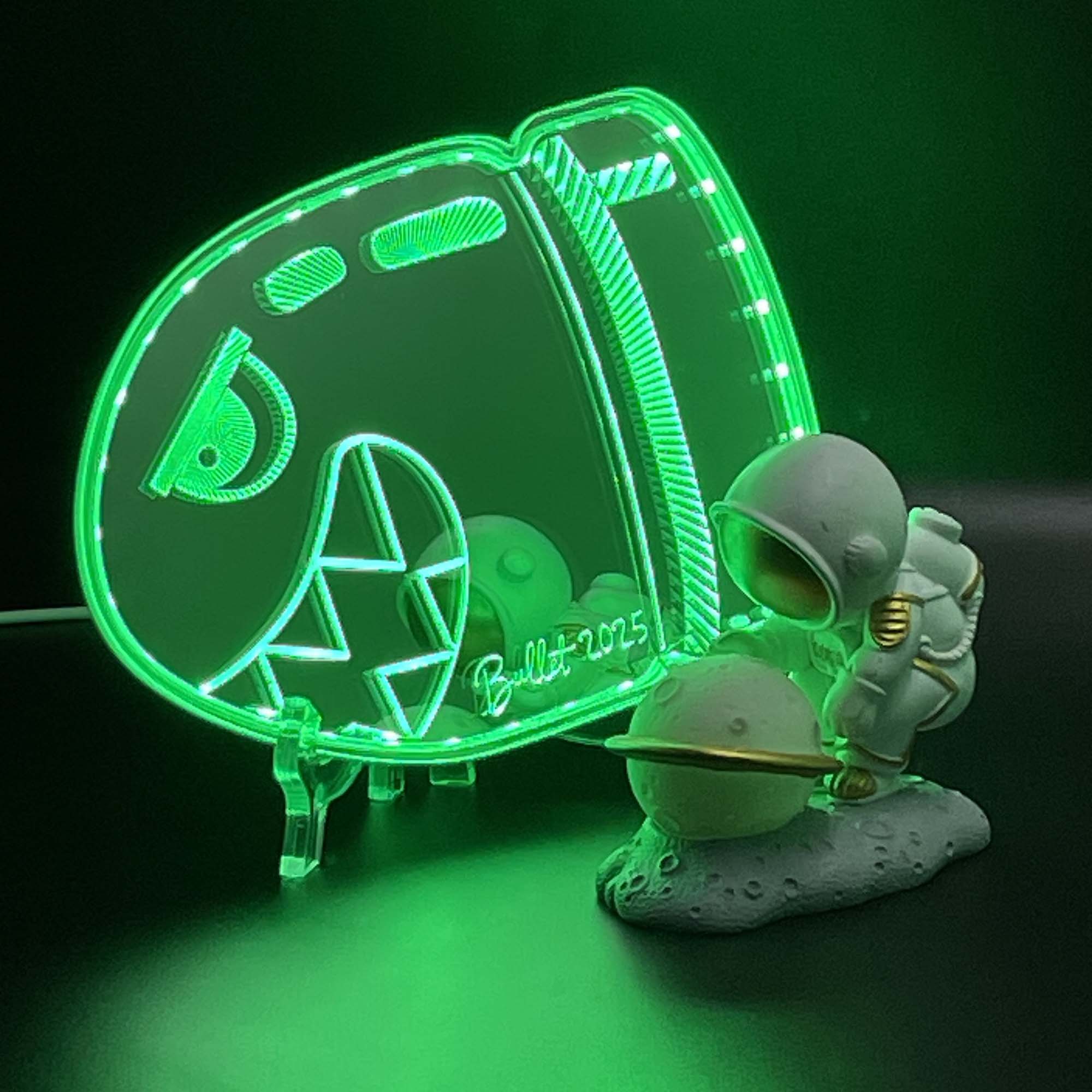 Mario Bullet  Neon LED Sign with Dynamic RGB Colors Mirror Backing