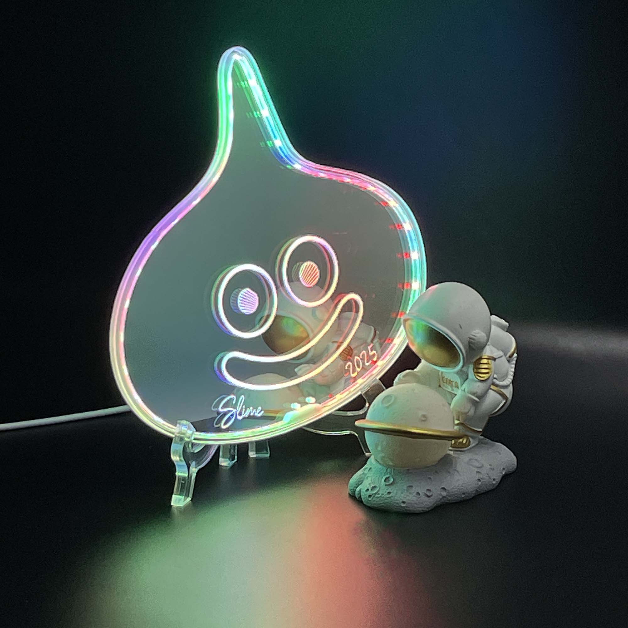 Slime Dragon Quest  Neon LED Sign with Dynamic RGB Colors Mirror Backing