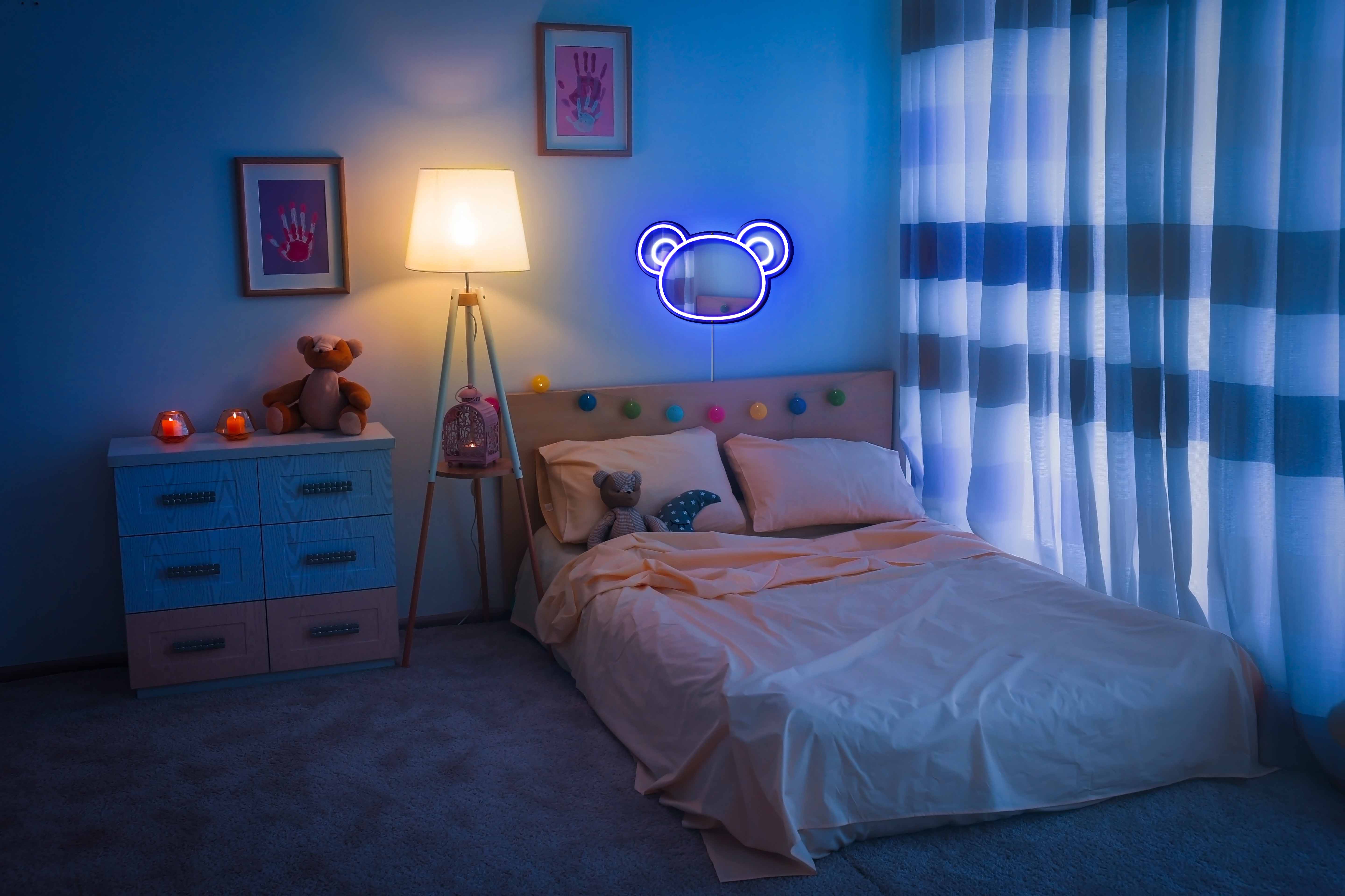 BT21 Koya Cute Bear Neon Mirror LED Sign