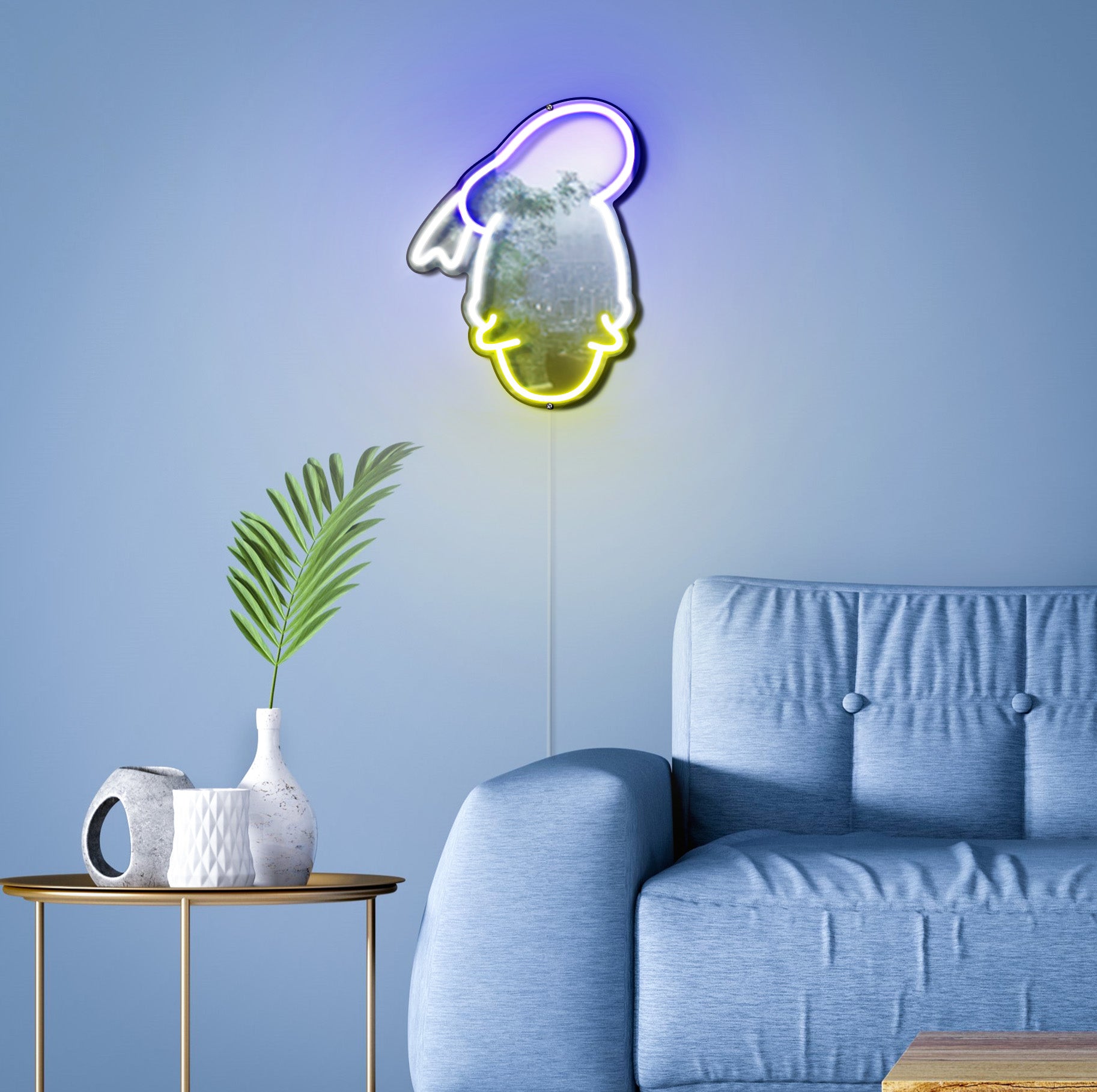 Donald Duck Neon Mirror LED Sign