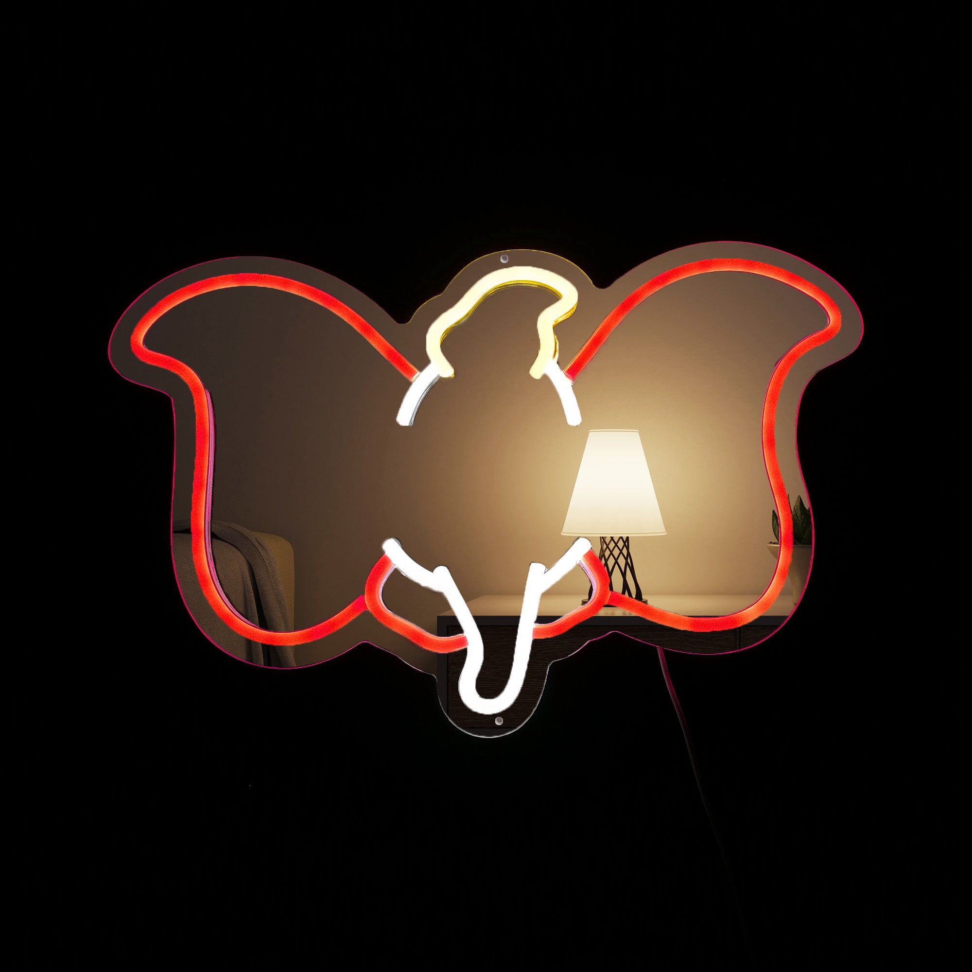 Dumbo Neon Mirror LED Sign